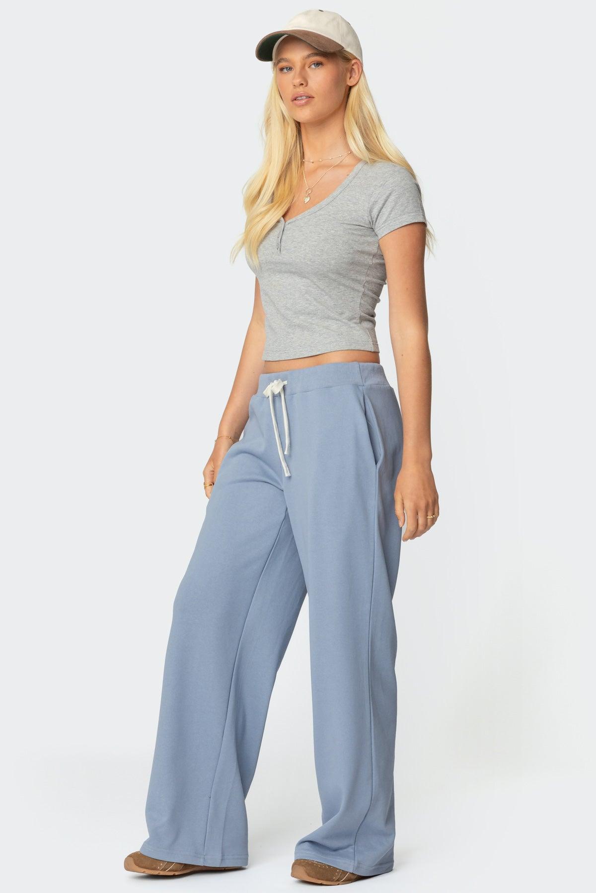 French Terry Straight Leg Sweatpants Product Image