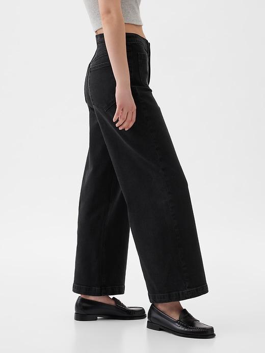 High Rise Stride Wide-Leg Ankle Jeans Product Image