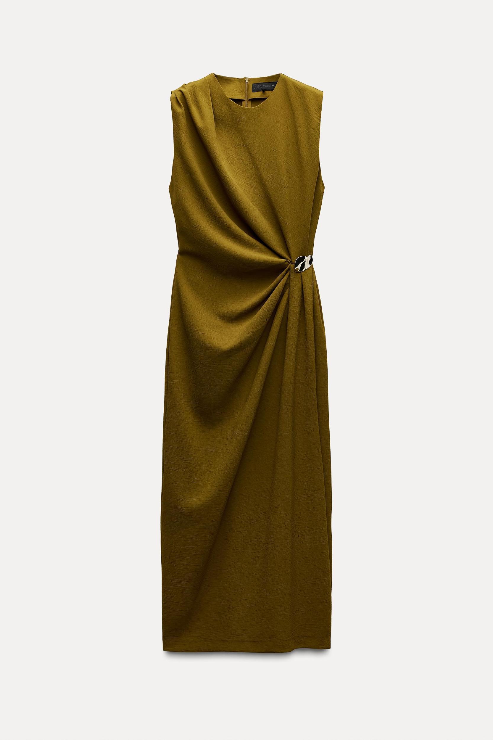 DRAPED MIDI DRESS Product Image