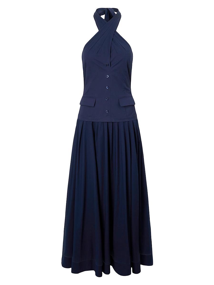 Womens Harrington Halter Neck Midi-Dress Product Image