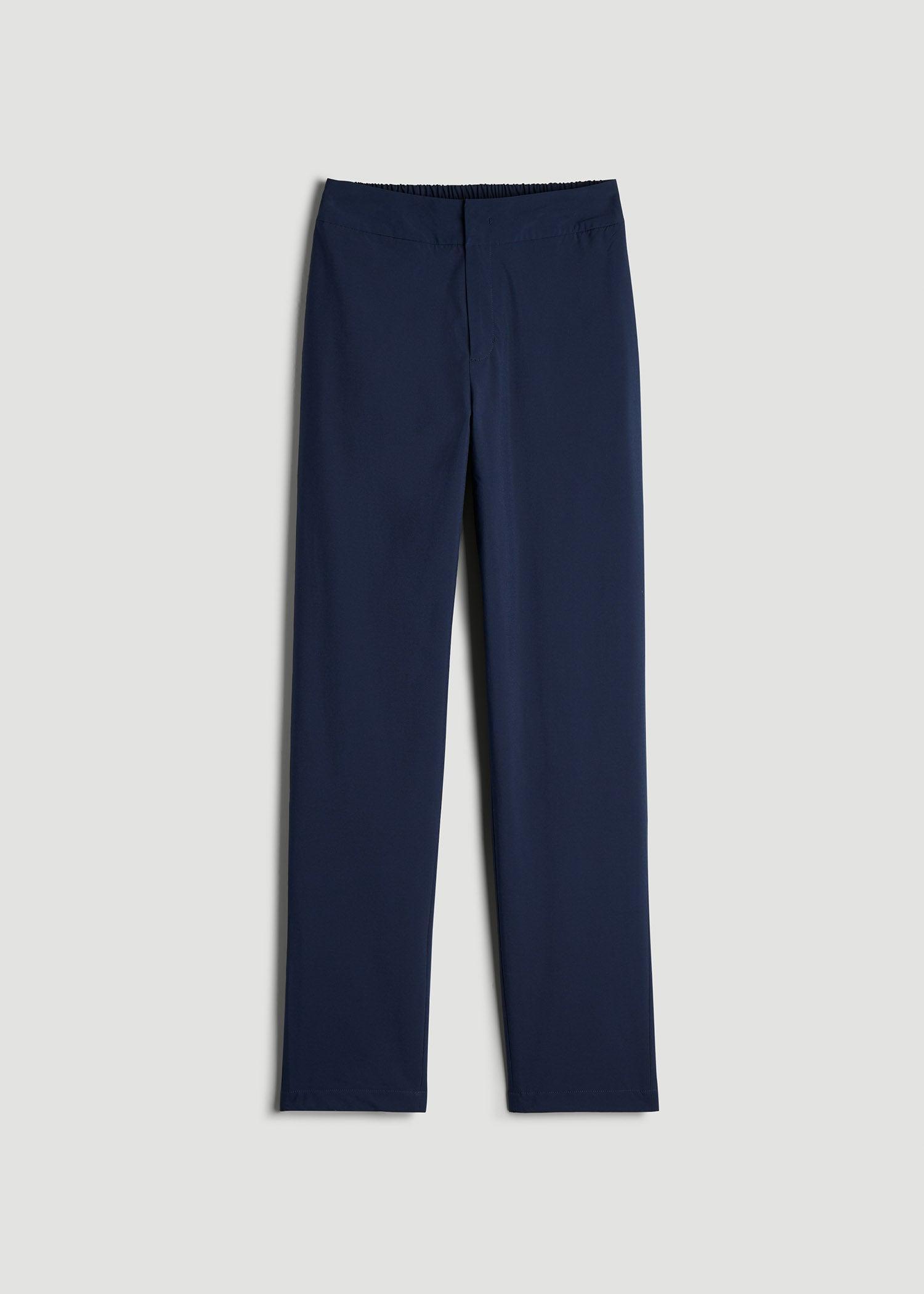 Pull On Fleece Lined Trouser Pants for Tall Women in Navy Female Product Image