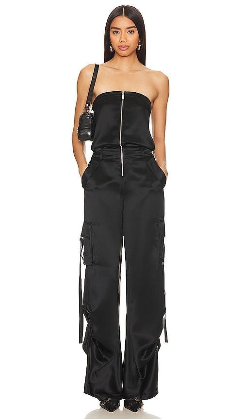 Estrella Strapless Wide-Leg Cargo Jumpsuit Product Image