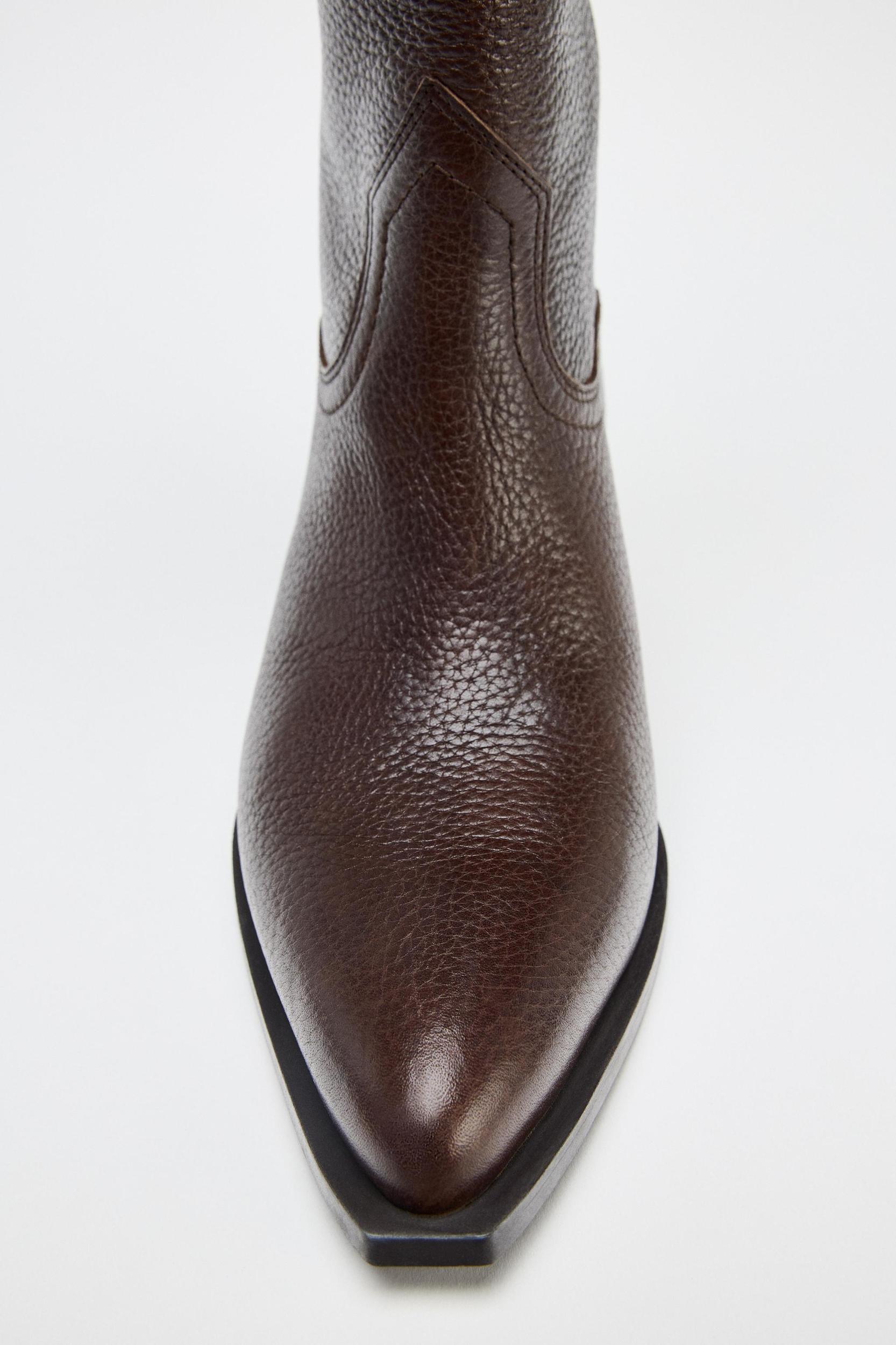 LEATHER HIGH BOOTS Product Image