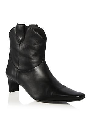 Womens Wally 45MM Leather Western Ankle Boots Product Image