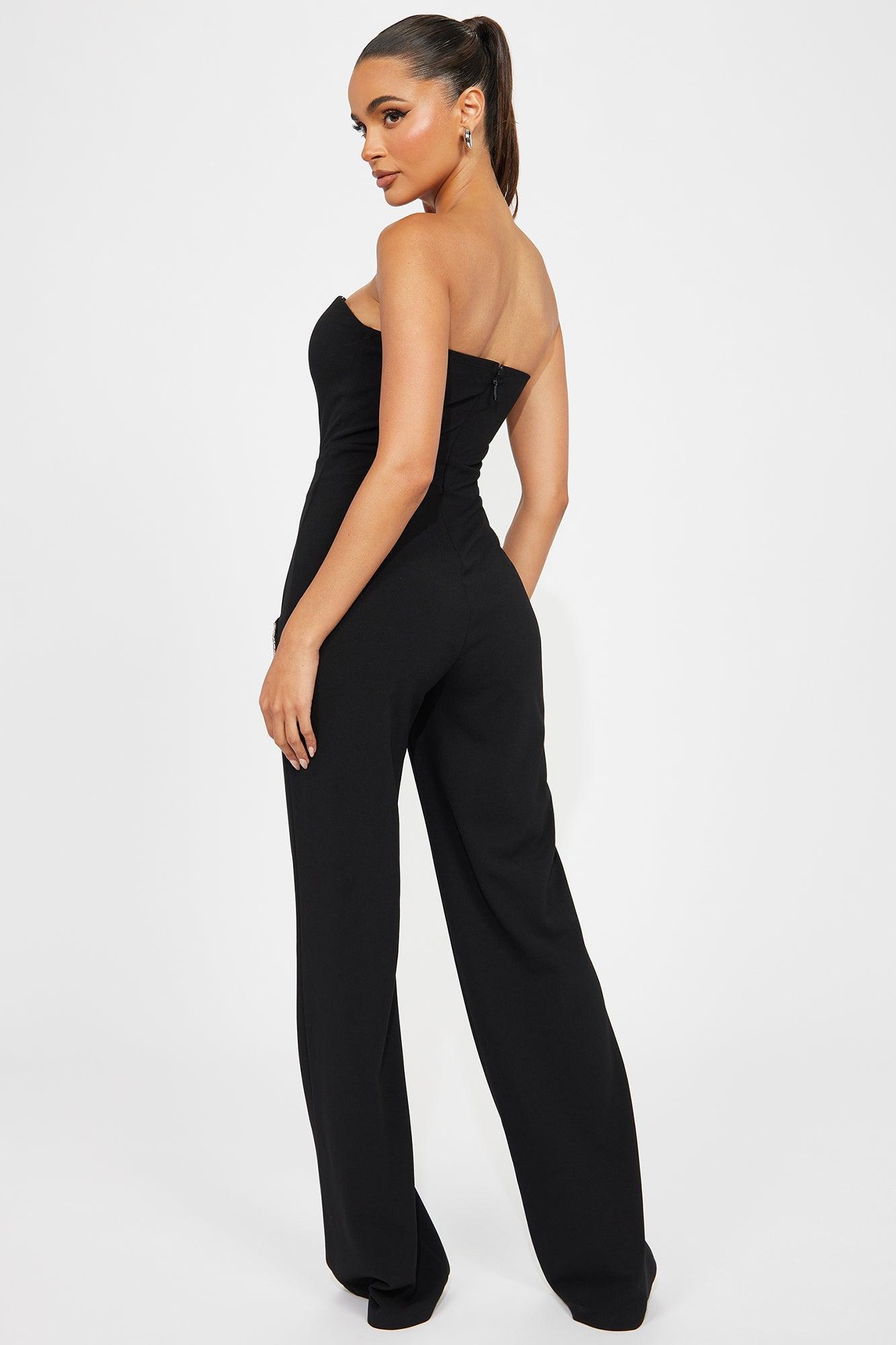 Elegant Desire Jumpsuit  - Black Product Image