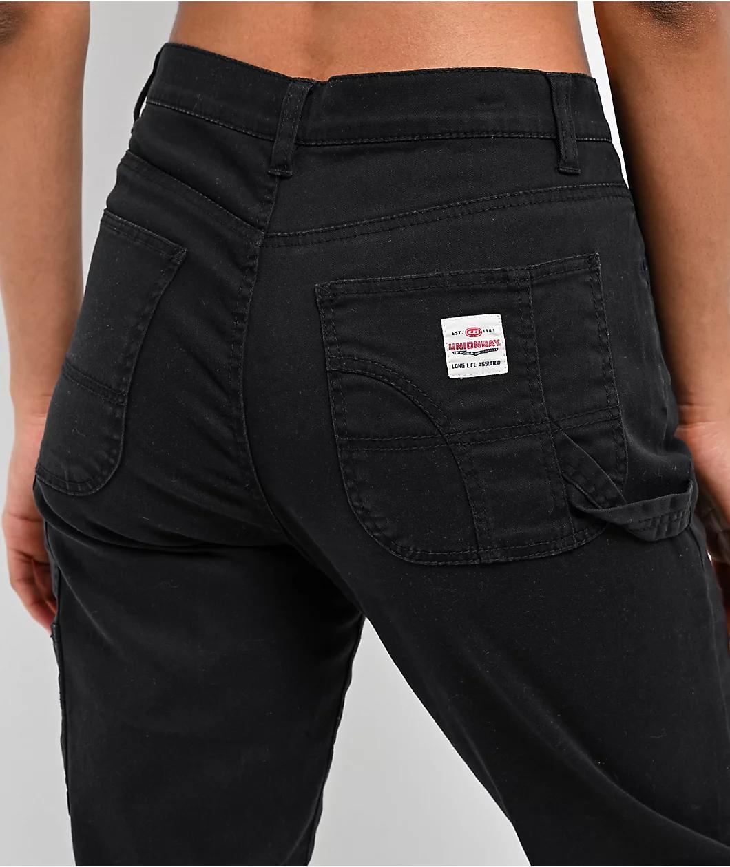 Unionbay Connor Straight Leg Black Pants Product Image