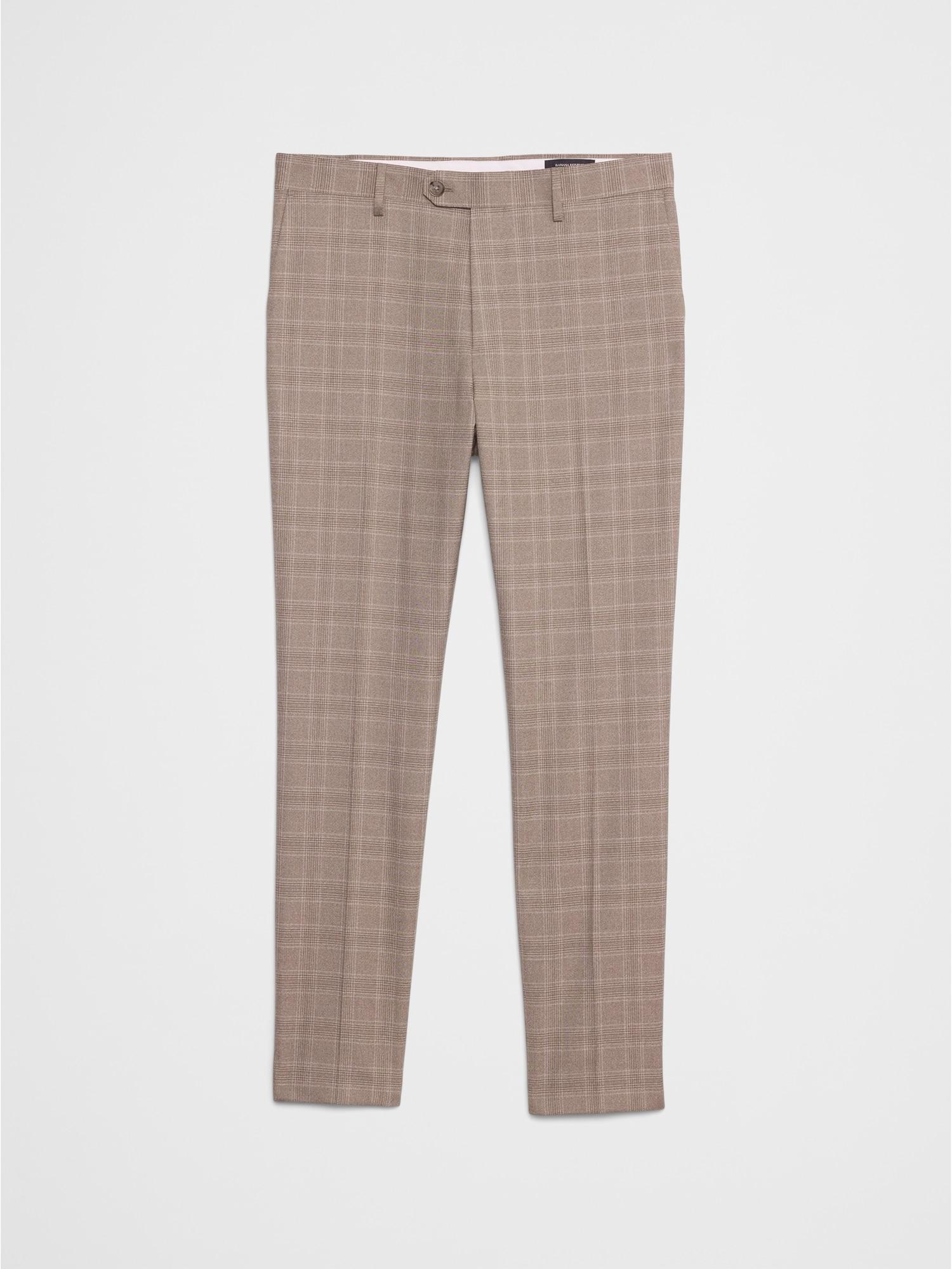 Tailored-Fit Taupe Glen Plaid Suit Trouser Product Image