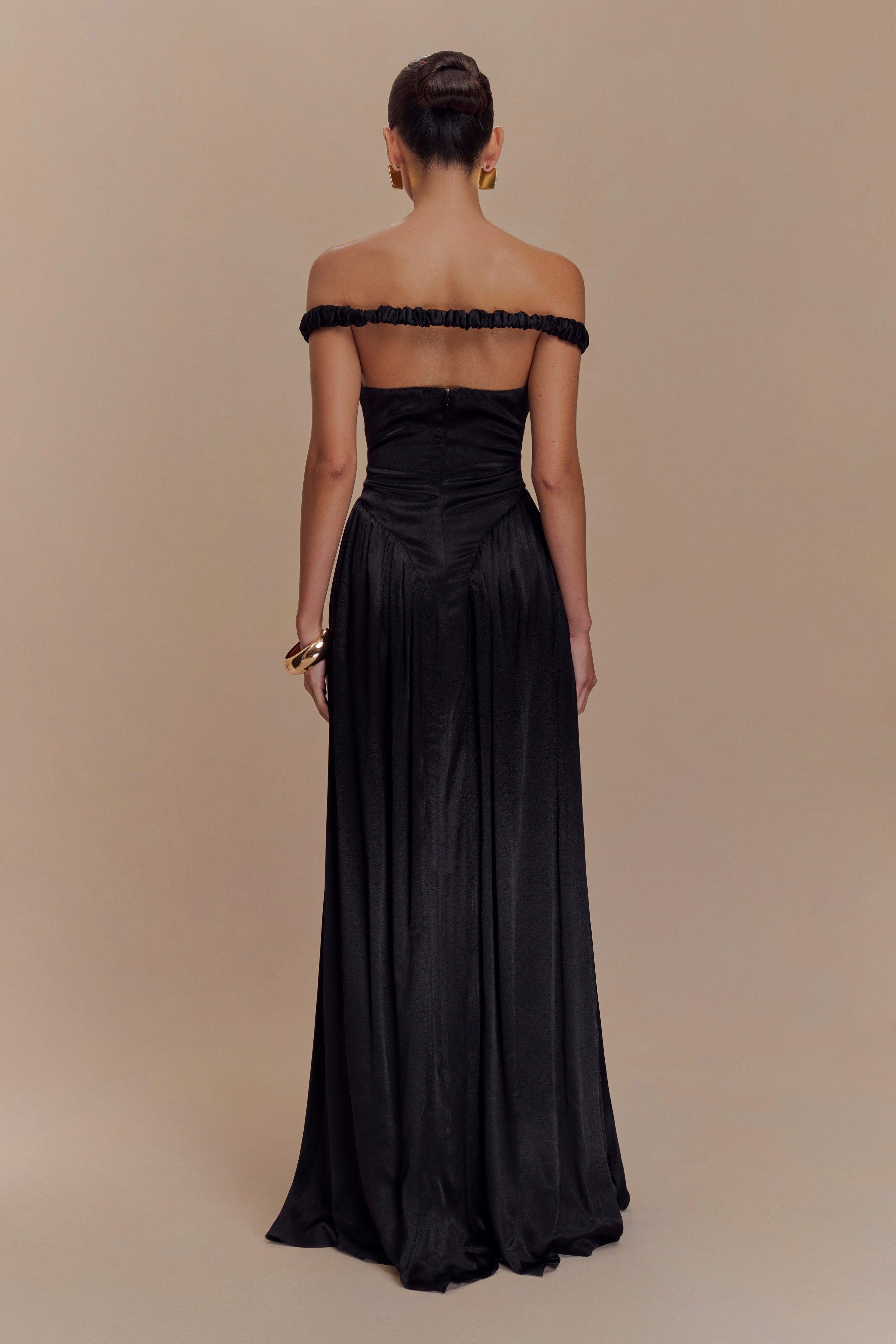 Coco Dropped Waist Maxi Dress - Black Product Image