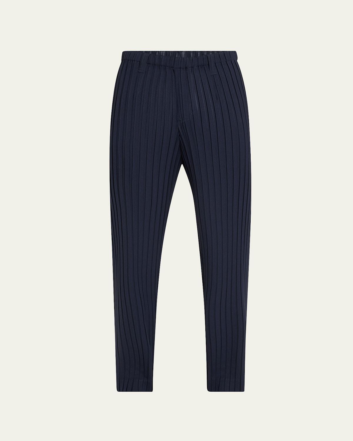 Mens Slim Box Pleated Pants Product Image