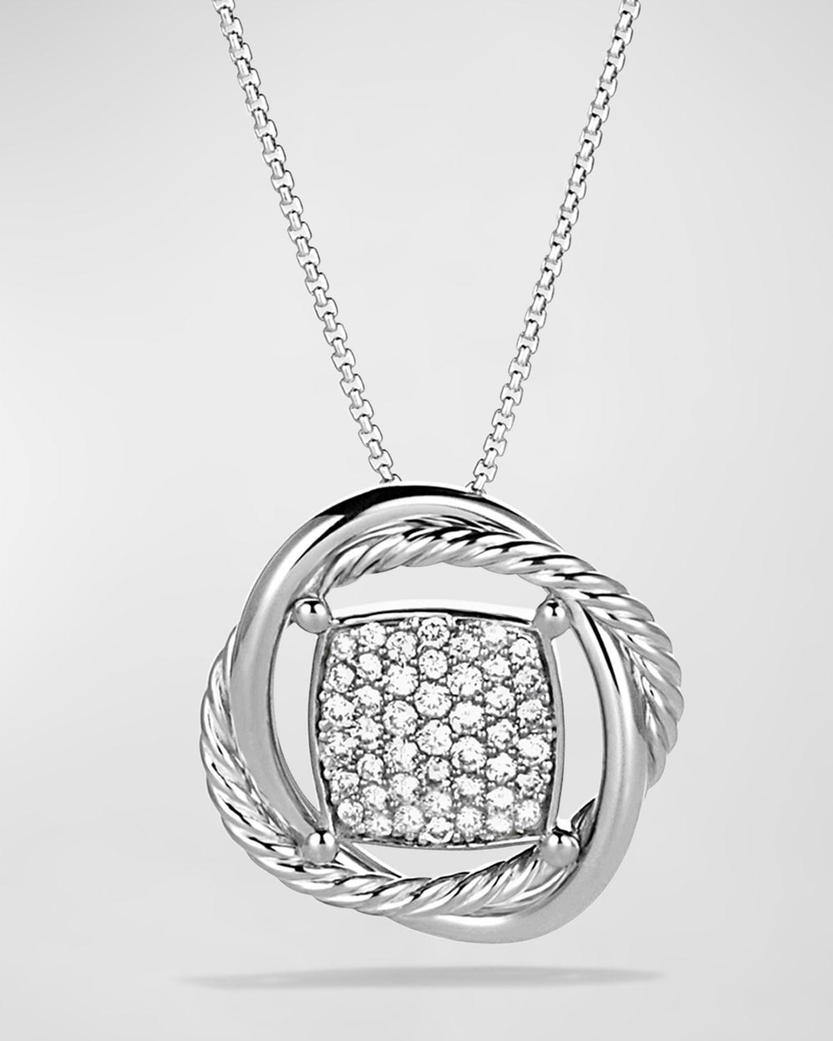 11mm Pave Diamond Infinity Necklace Product Image