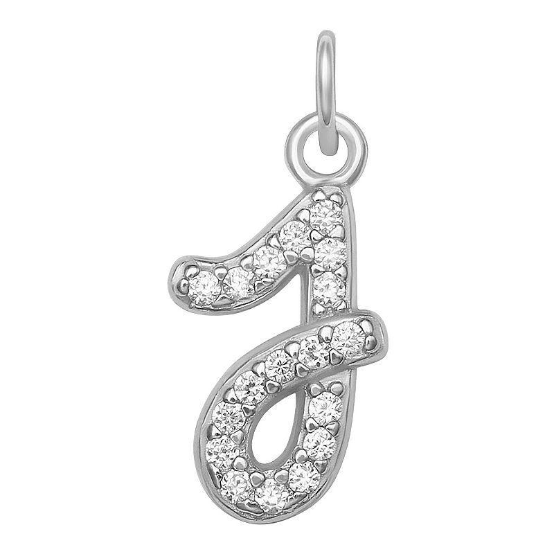 LC Lauren Conrad Sterling Silver Cubic Zirconia Initial Charm, Womens, Sterling Silver X Product Image