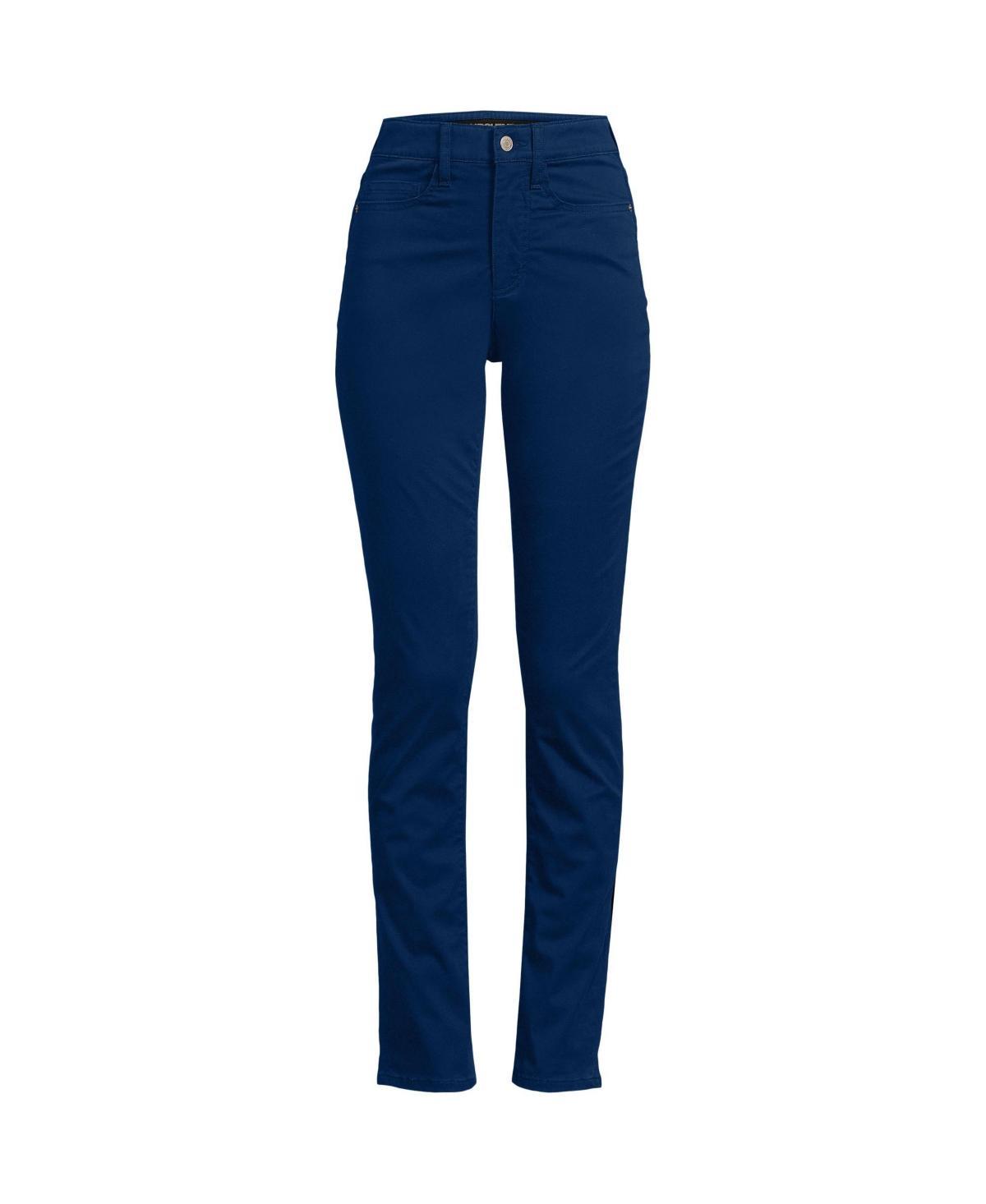 Womens Lands End High Rise Chino Slim Leg Pants Product Image