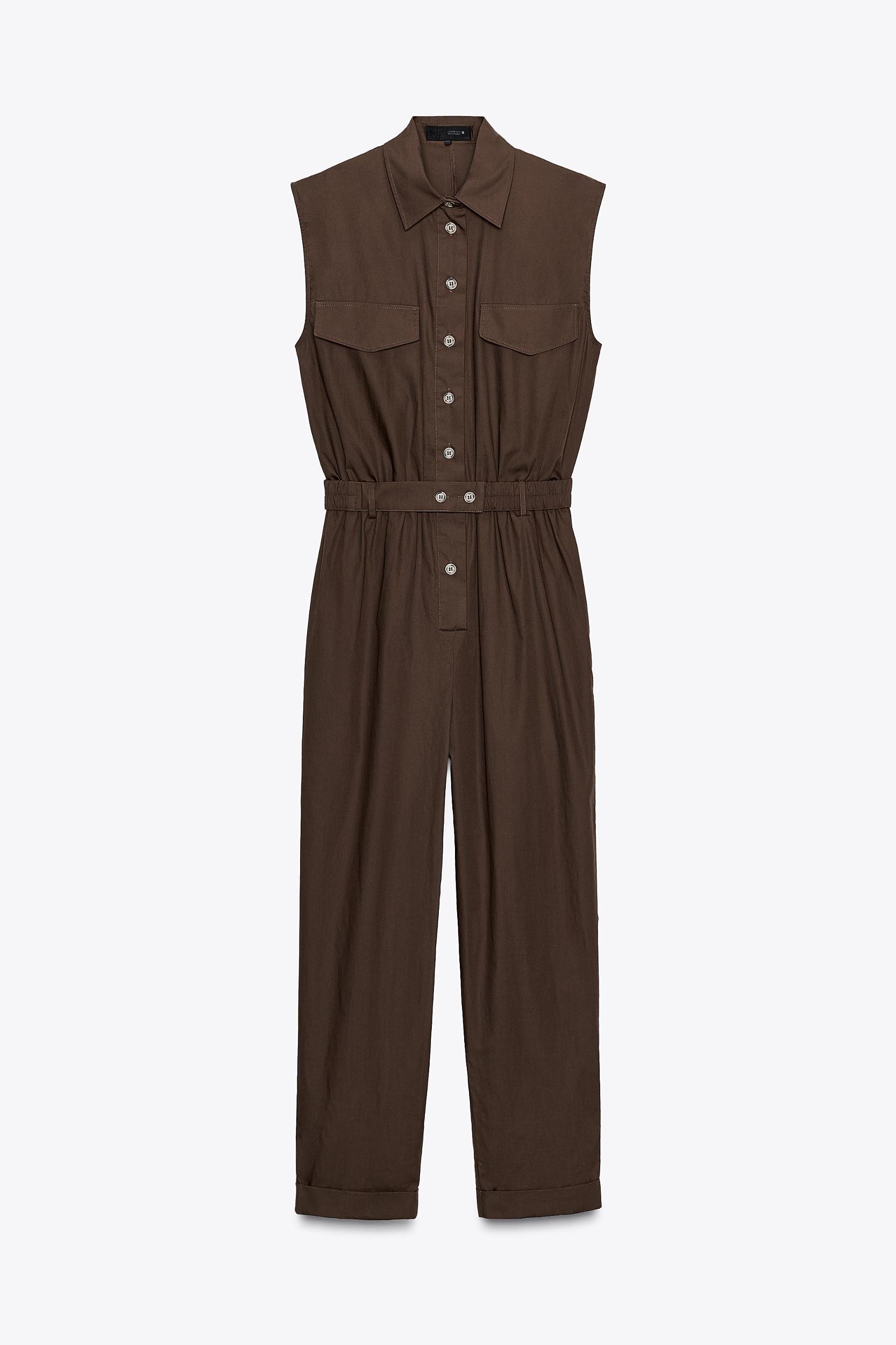 LONG POPLIN JUMPSUIT Product Image