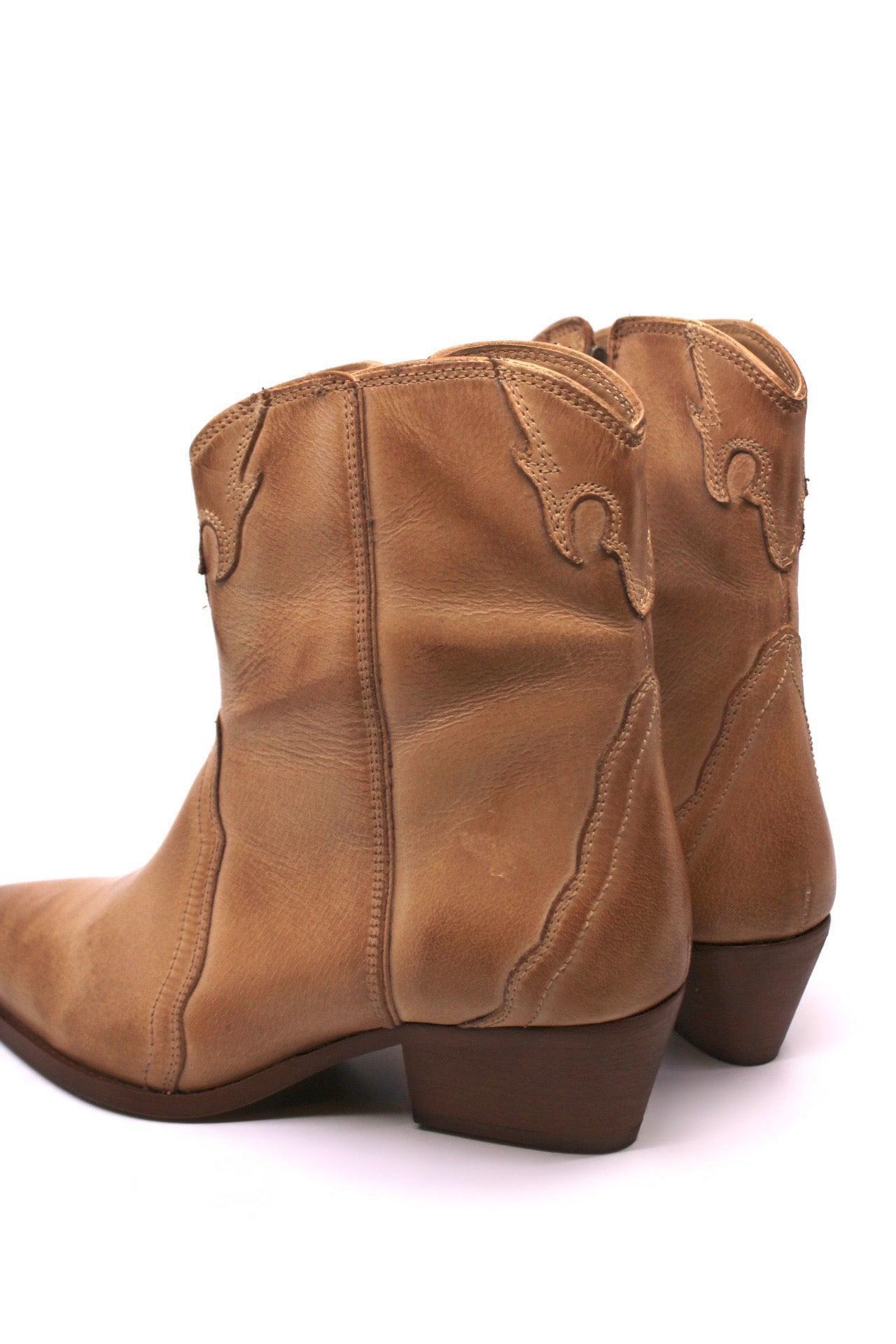 Free People New Frontier Western Boot Distressed Tan Product Image