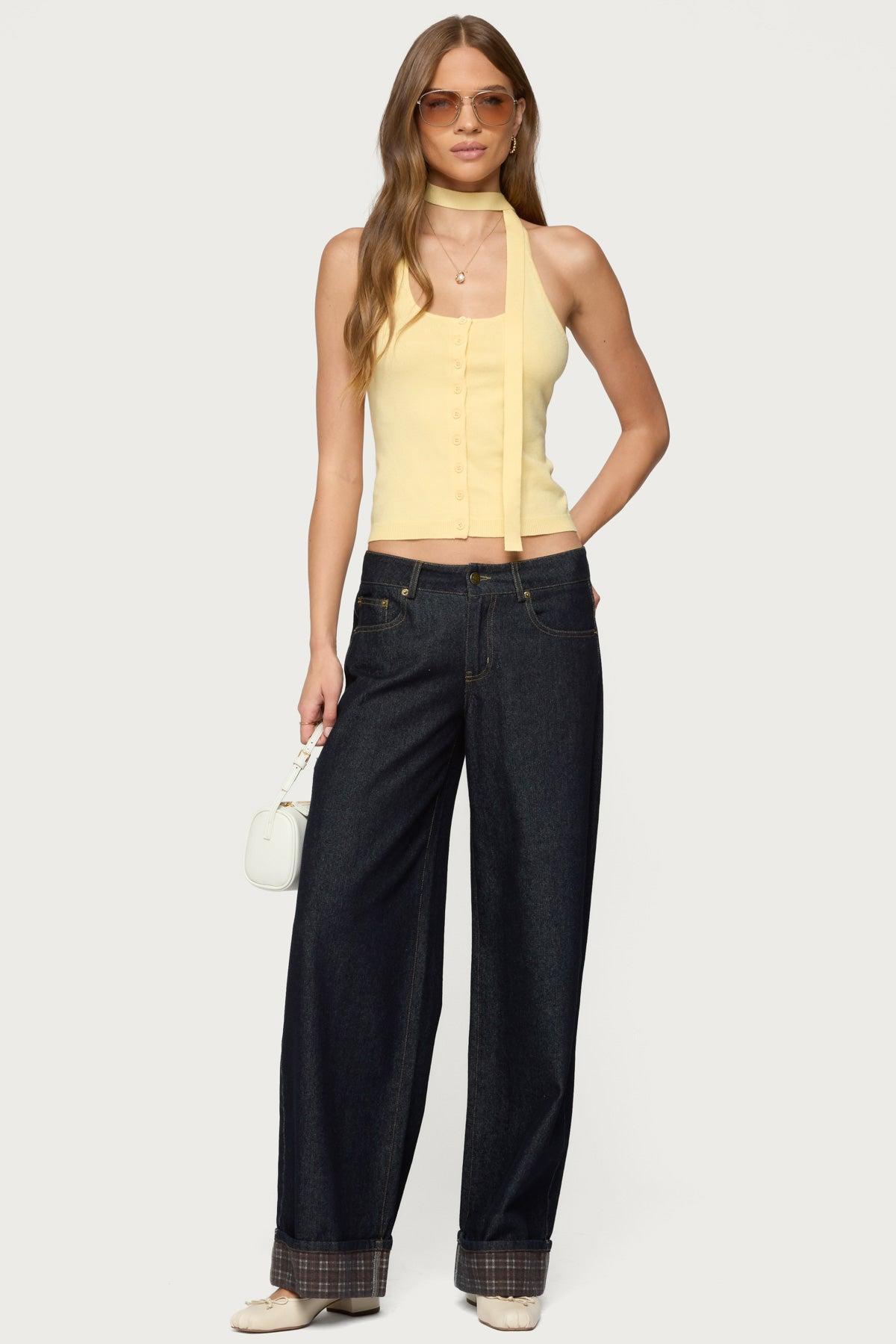 Two Piece Knit Halter Top Product Image