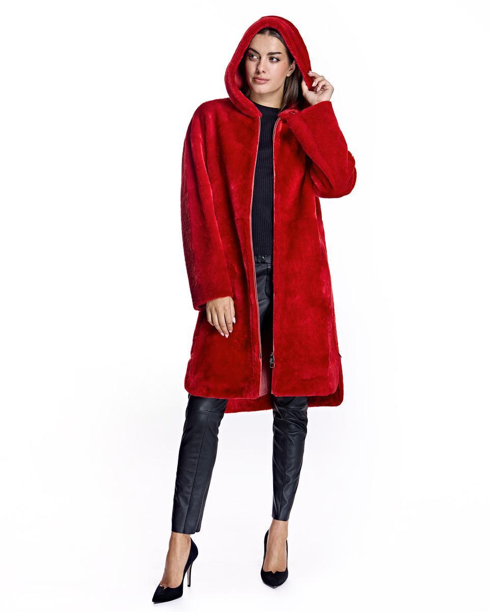 Julia & Stella by Maximilian Reversible Shearling Parka Product Image