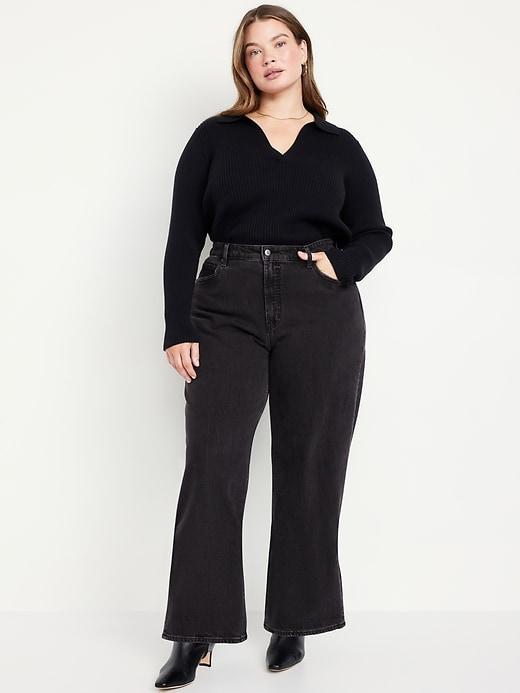 Curvy Extra High-Waisted Wide-Leg Jeans Product Image