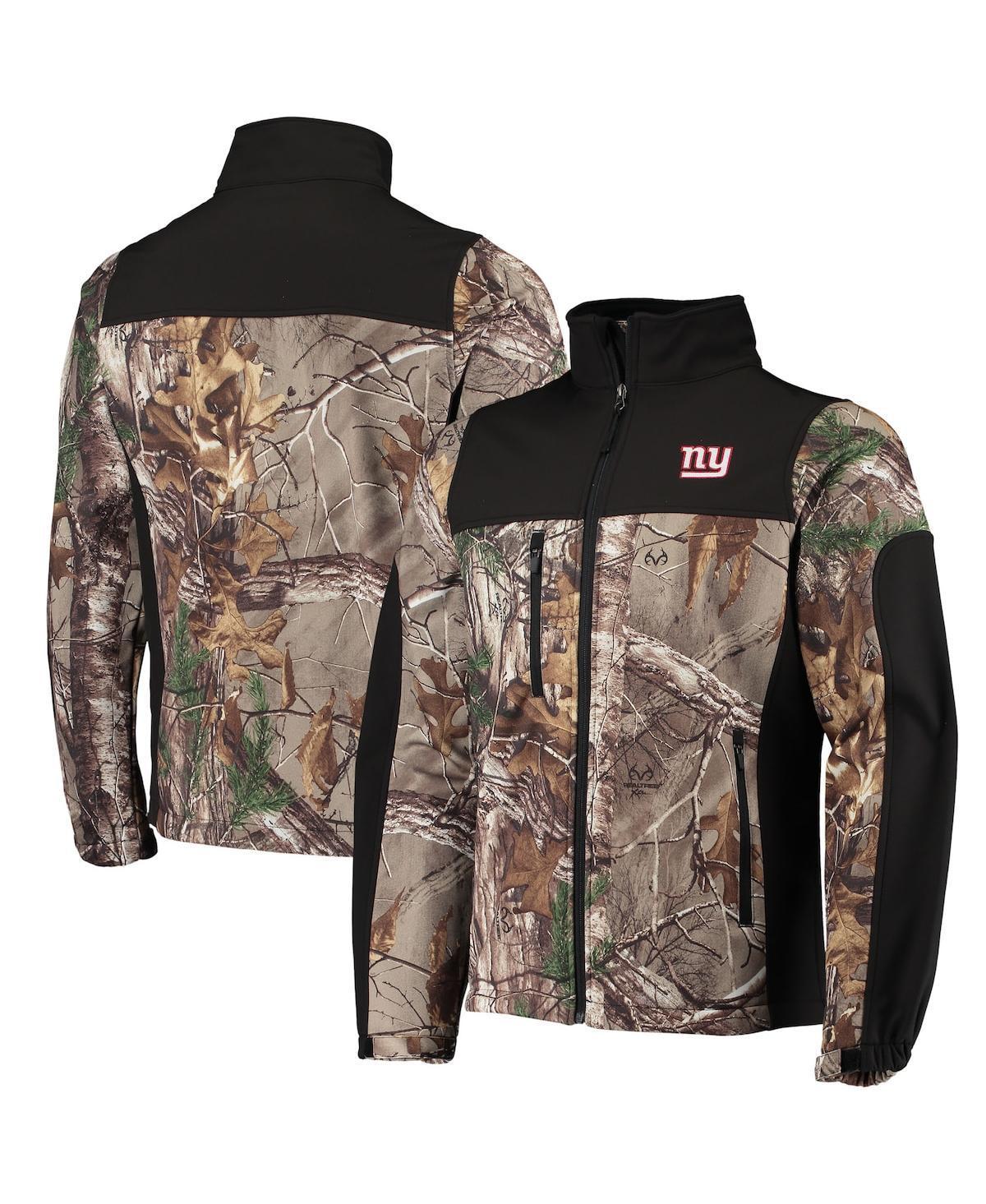 Men's Dunbrooke Realtree Camo/Black Carolina Panthers Circle Hunter Softshell Full-Zip Jacket, Size: Medium, Green Product Image