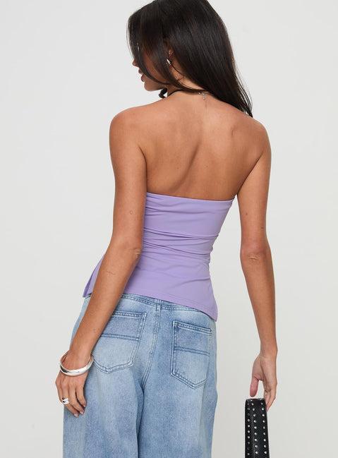 Strutter Strapless Top Purple Product Image