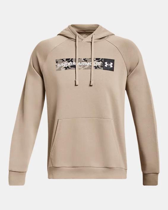 Big & Tall Under Armour Rival Fleece Camo Chest Stripe Hoodie, Mens Product Image