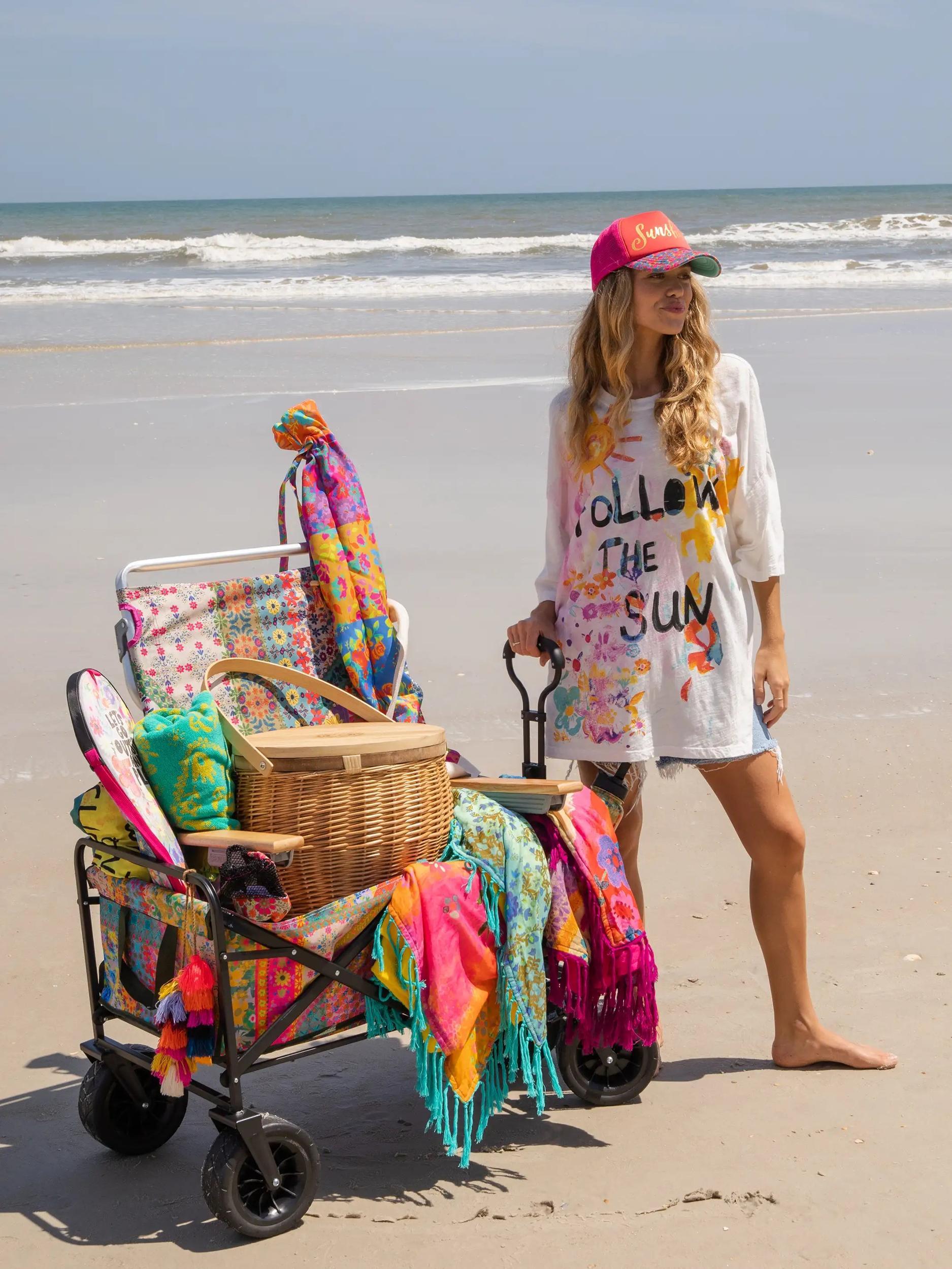 One Size Cotton Easy Tee - Twilight Folk Garden Product Image