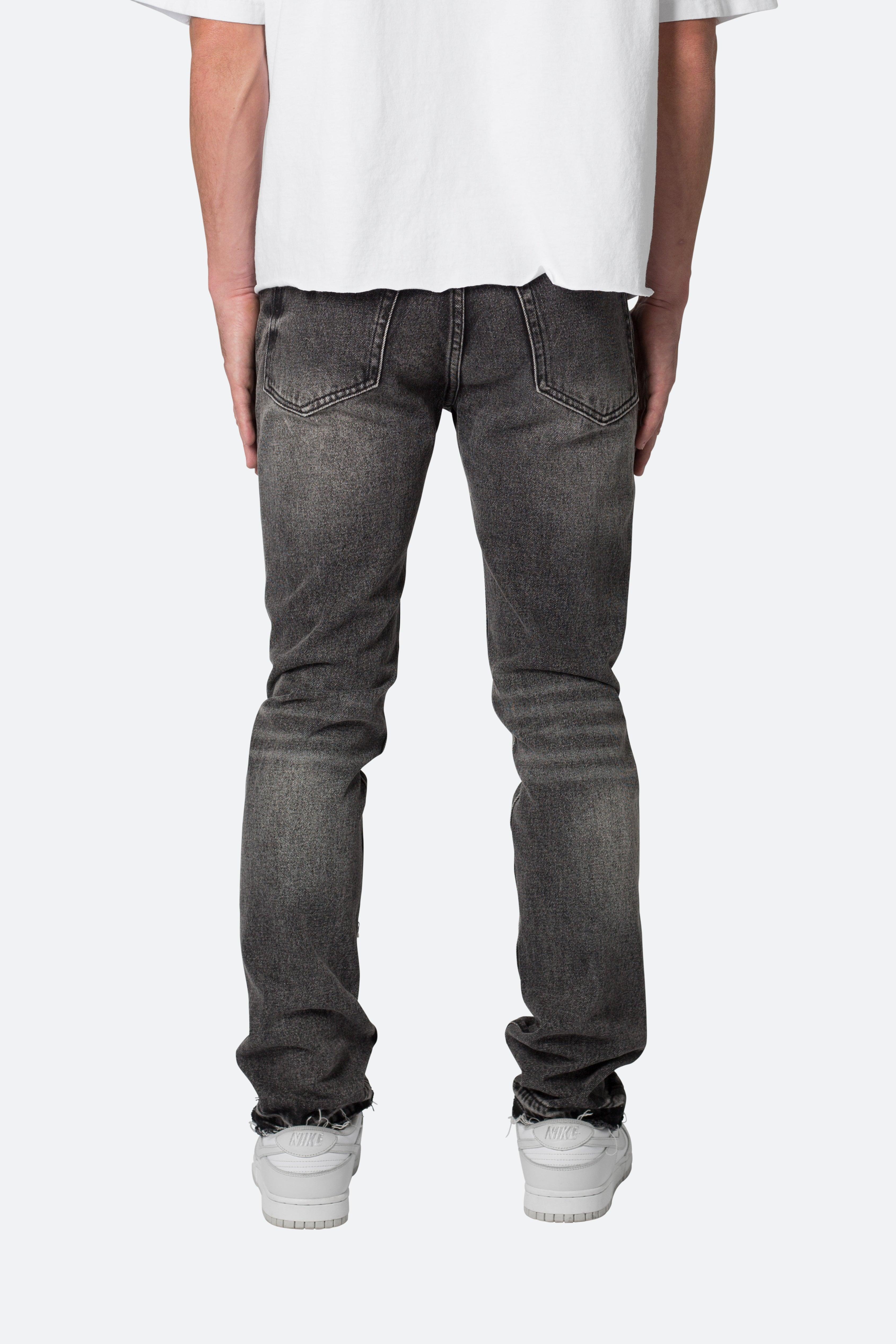 D198 War Straight Denim - Black/White Product Image