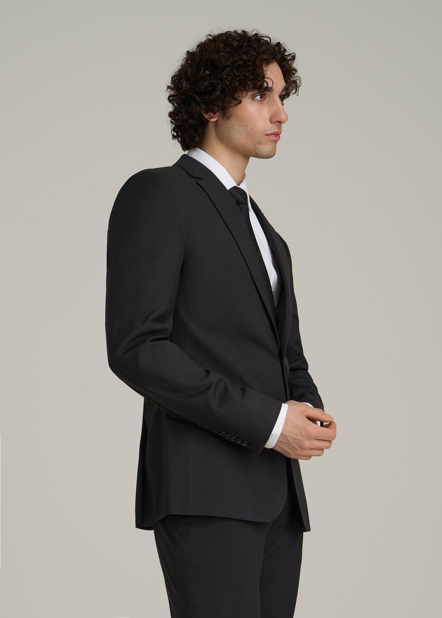 Suit Jacket for Tall Men in Black Male Product Image