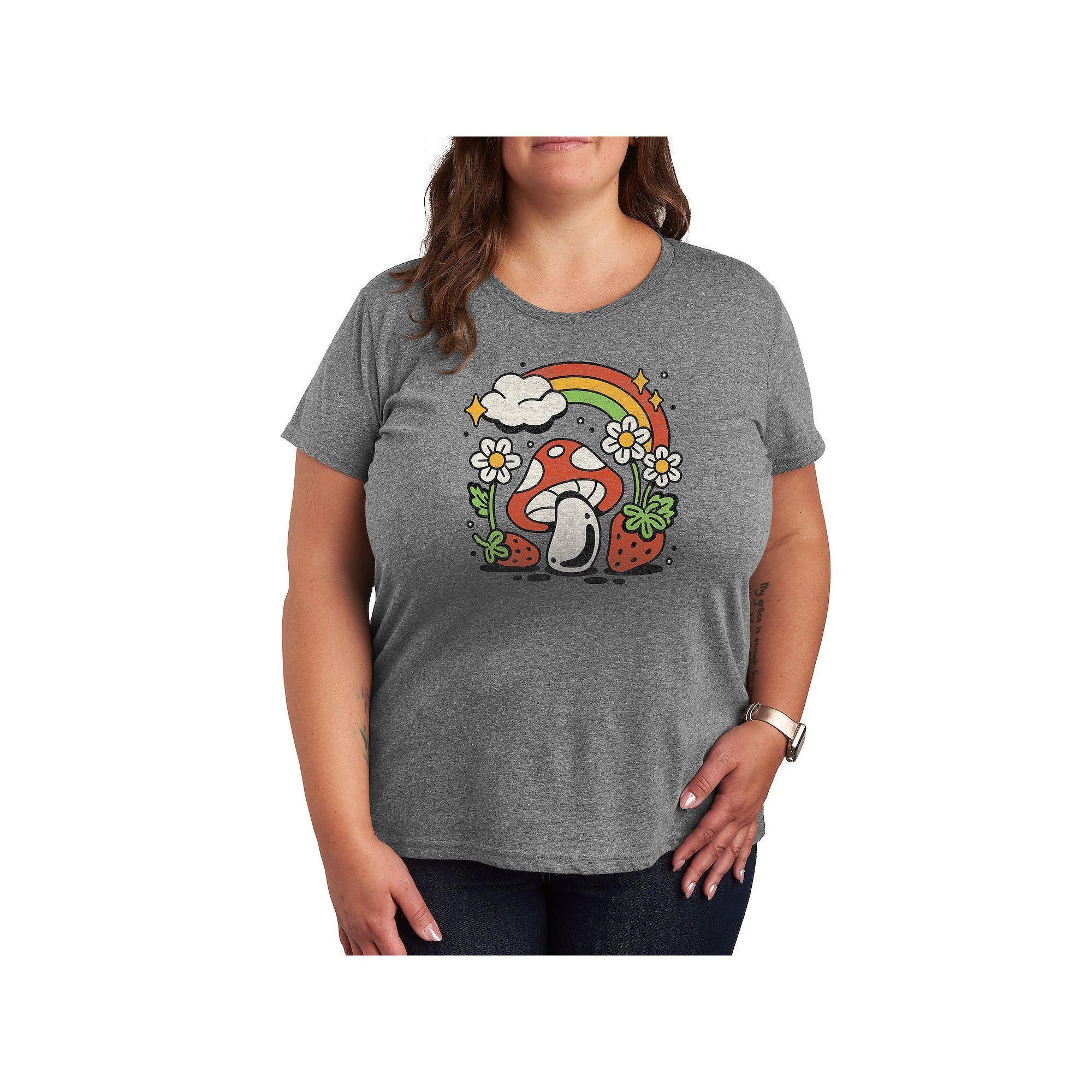 Plus Peanuts Snoopy and Woodstock Fall Is My Favorite Graphic Tee, Women's, Size: 2XL, Grey Gray Product Image