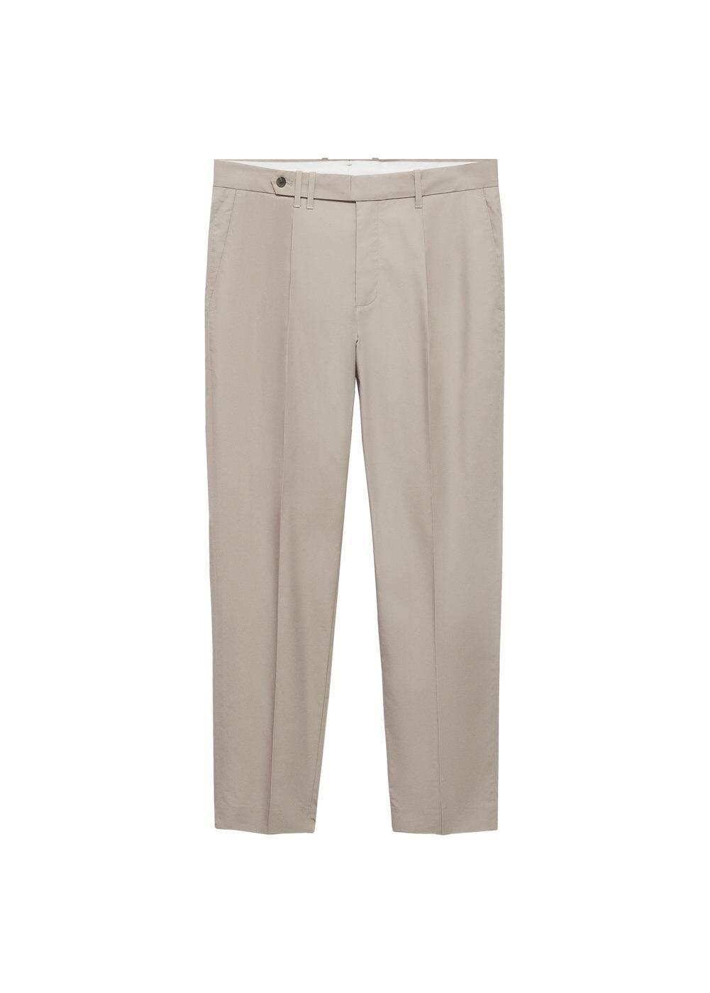 Slim-fit lyocell pleated trousers - Men | MANGO USA Product Image