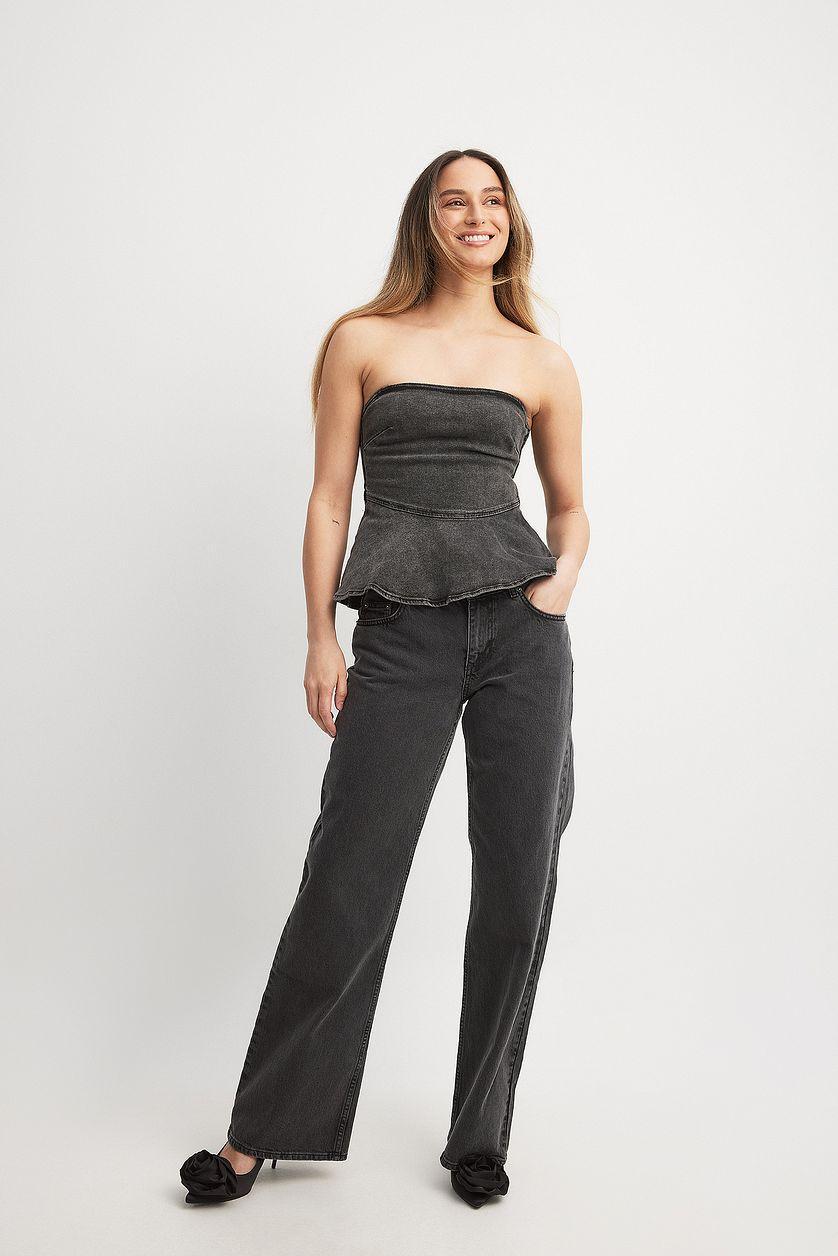 Peplum Denim Top Product Image