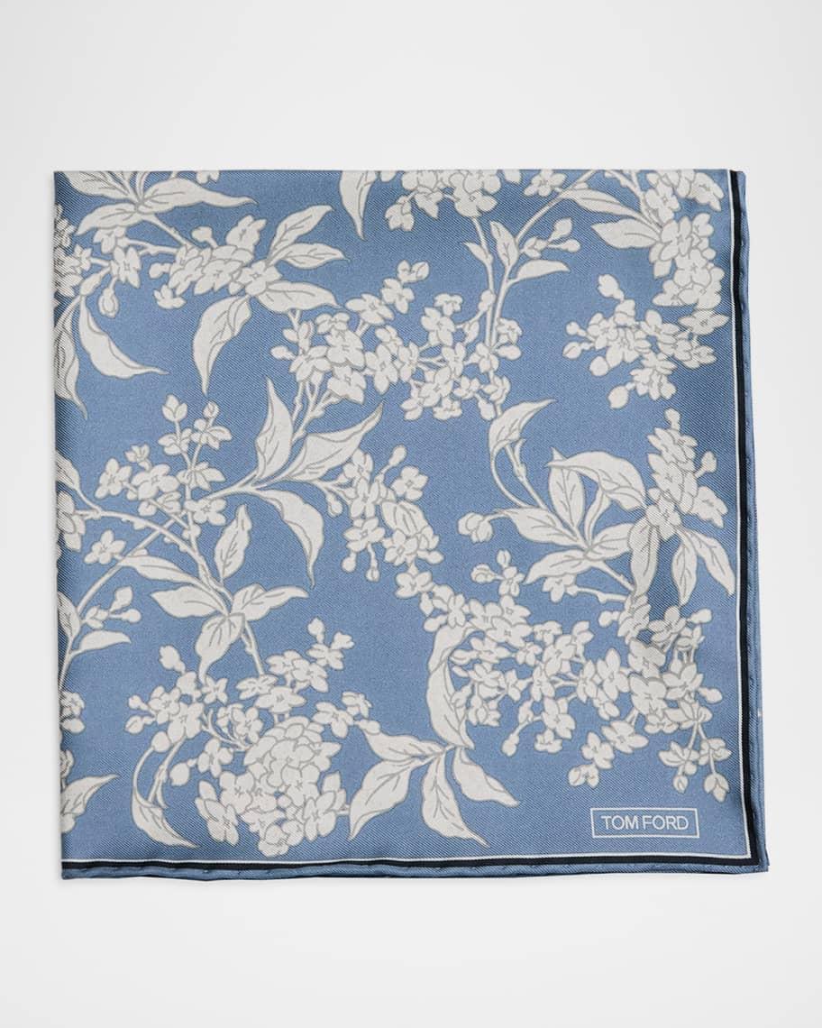 Mens Floral Silk Pocket Square Product Image