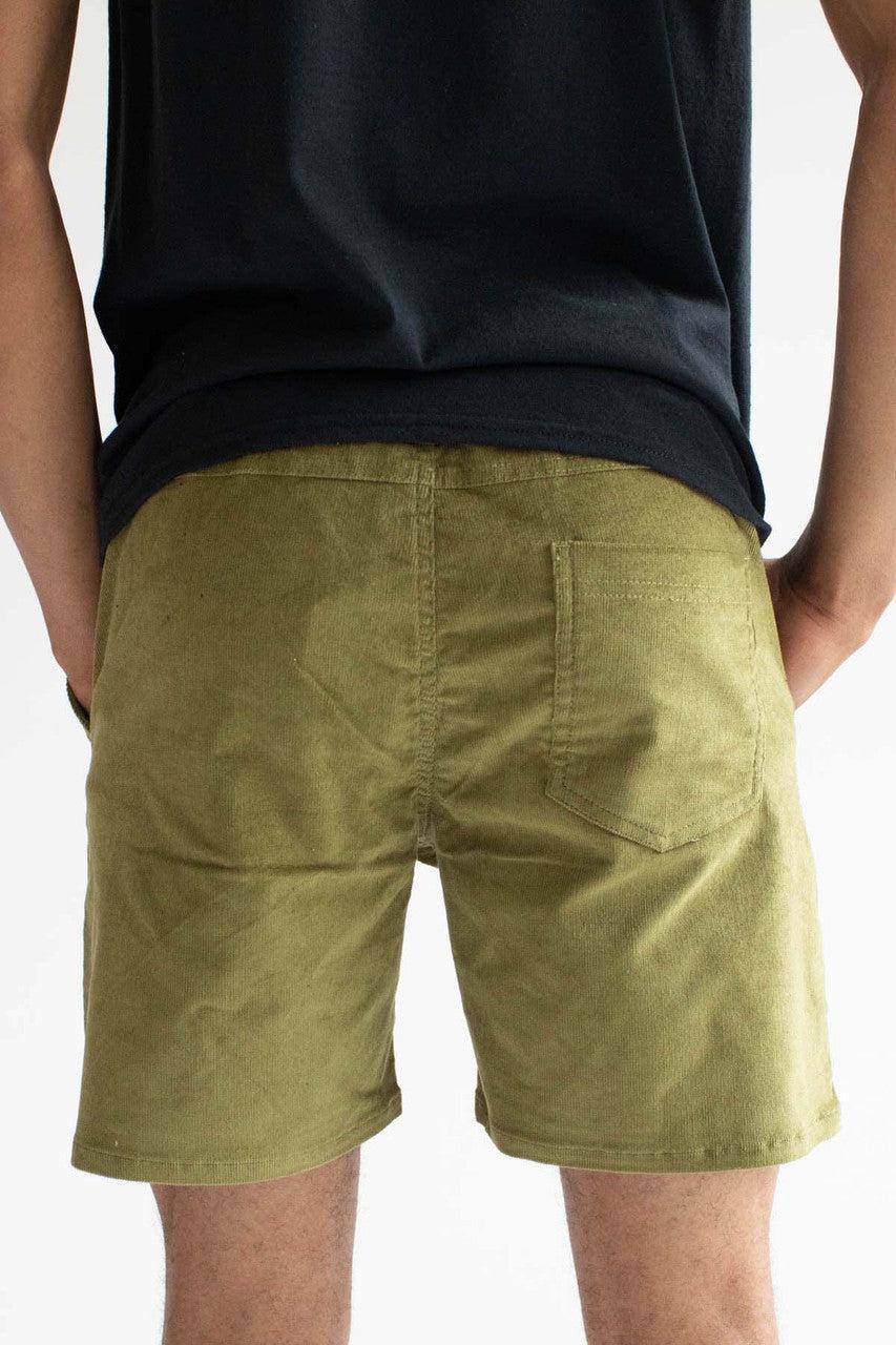 Dark Olive Corduroy Shorts Product Image