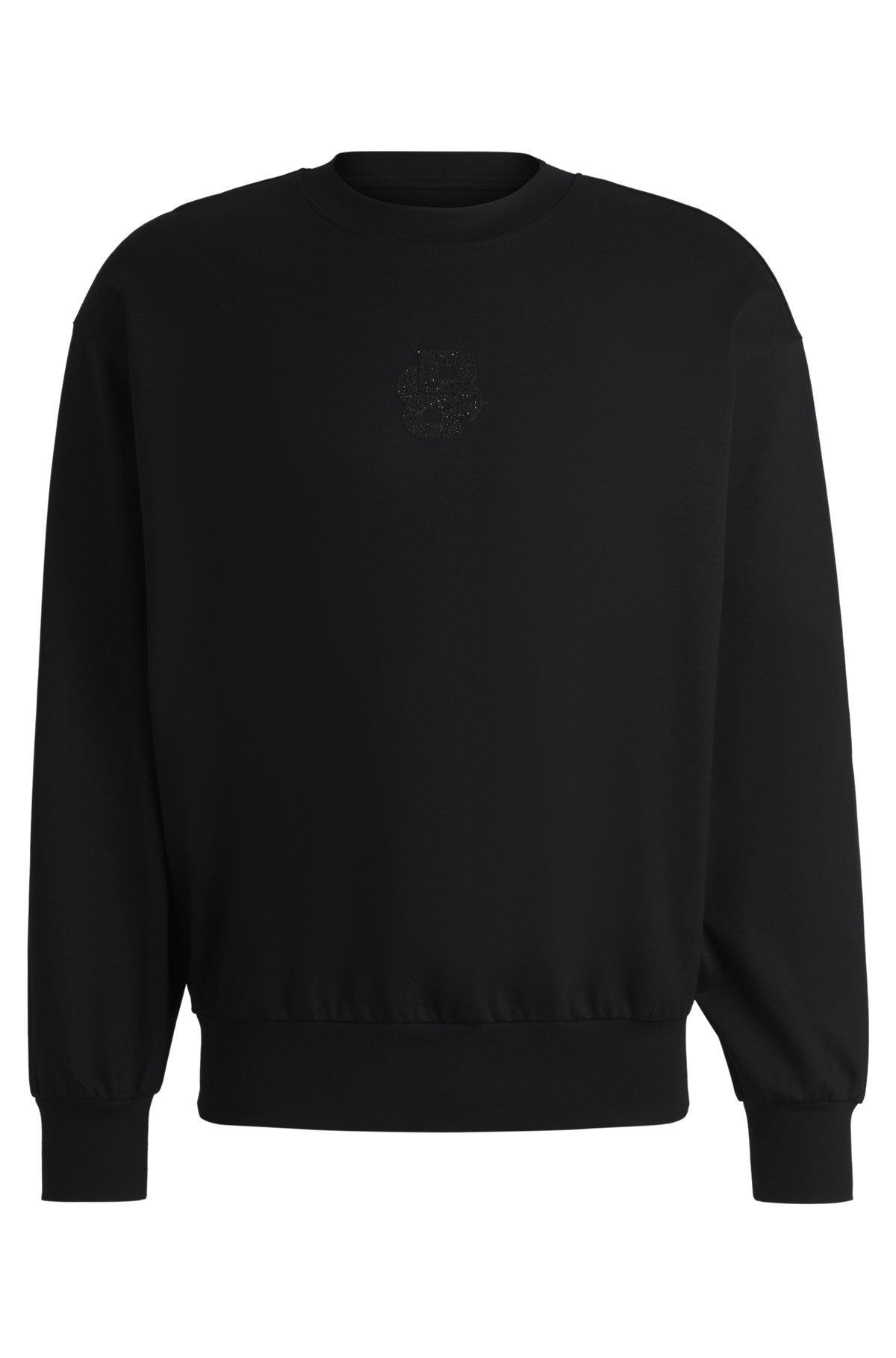 Cotton sweatshirt in relaxed fit with Double B monogram Product Image