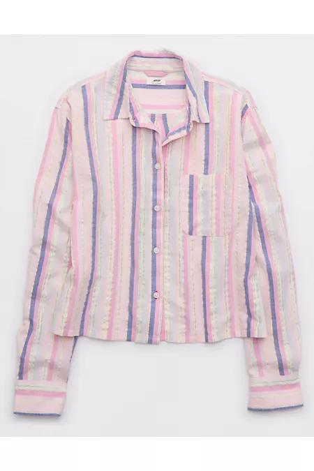 Aerie Off-Duty Poplin Pajama Shirt Women's Product Image