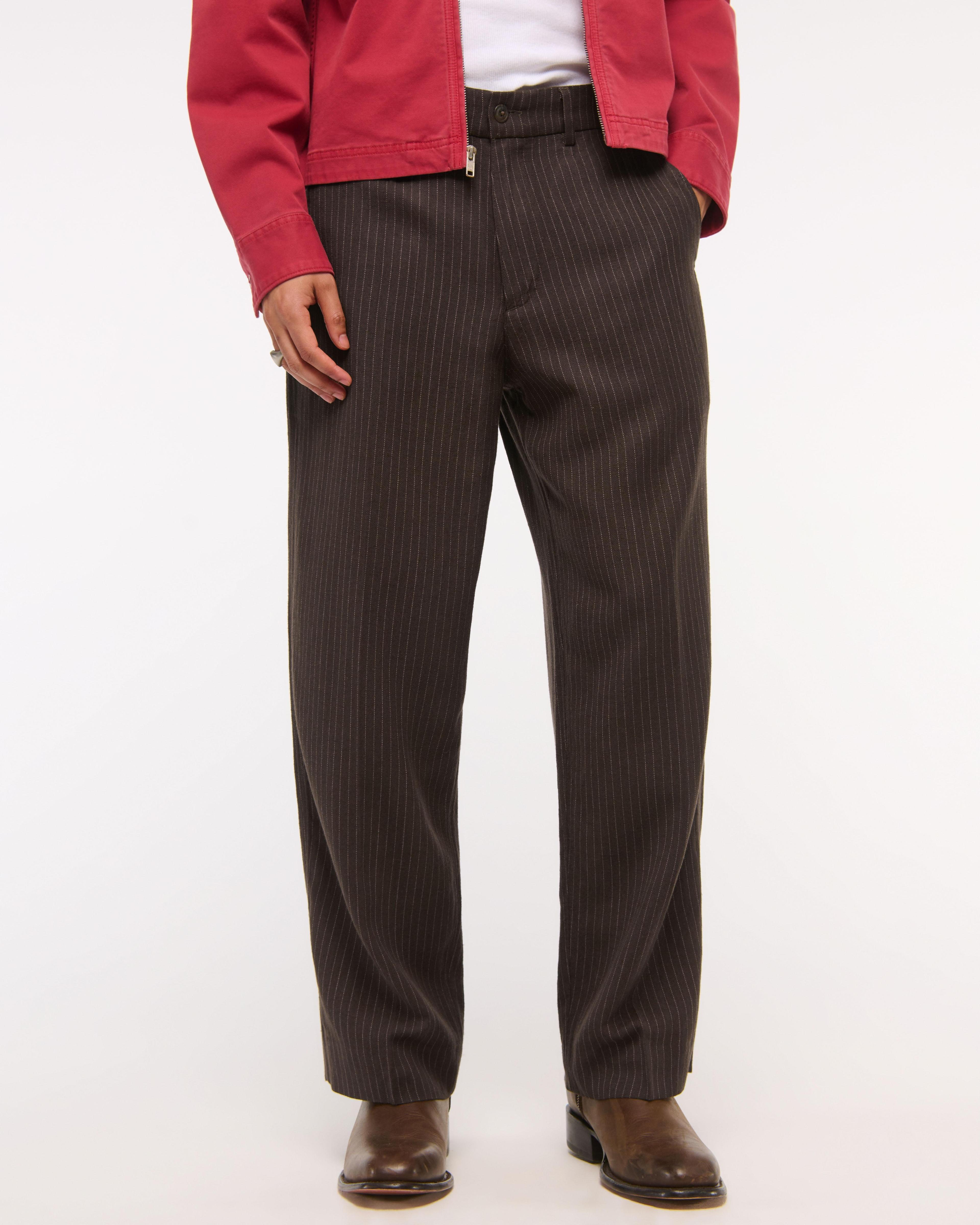 Baggy Tailored Linen-Blend Trouser Product Image