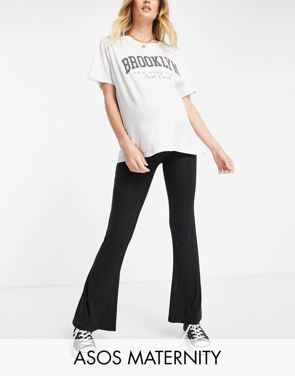 ASOS DESIGN Maternity over the bump kick flare pant Product Image