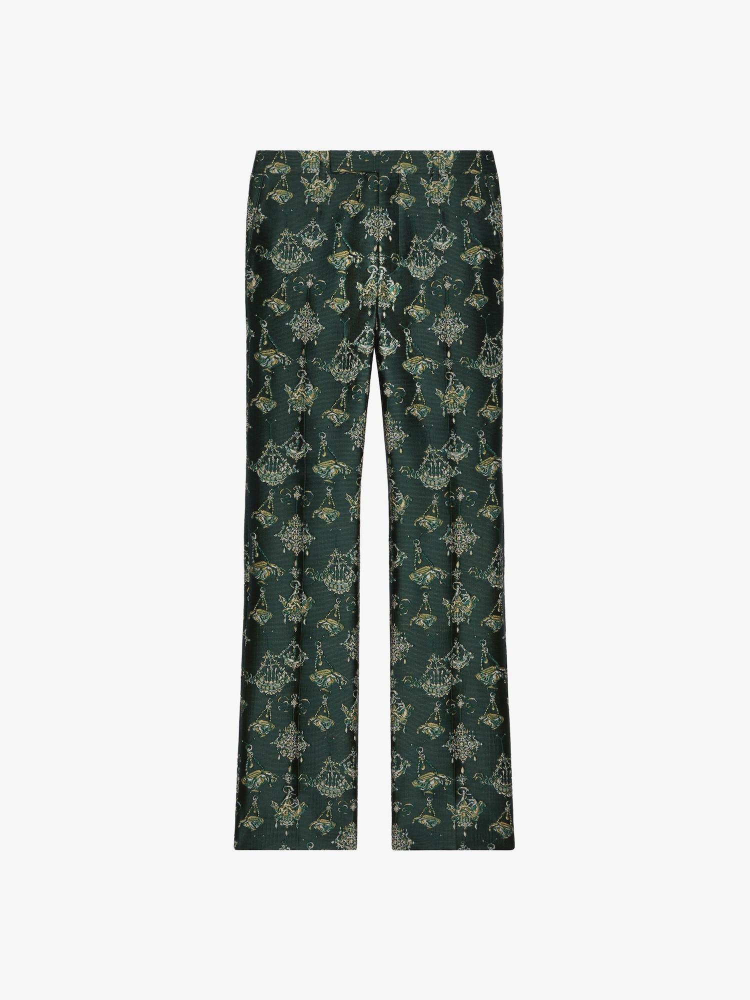 Slim fit tailored pants in chandelier jacquard Product Image