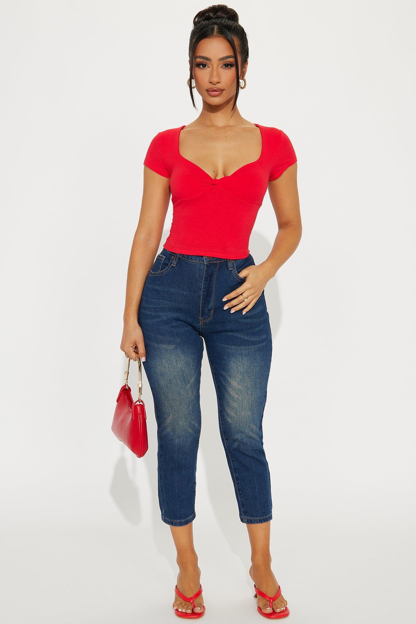 Sweet Stuff Short Sleeve Top - Red Product Image