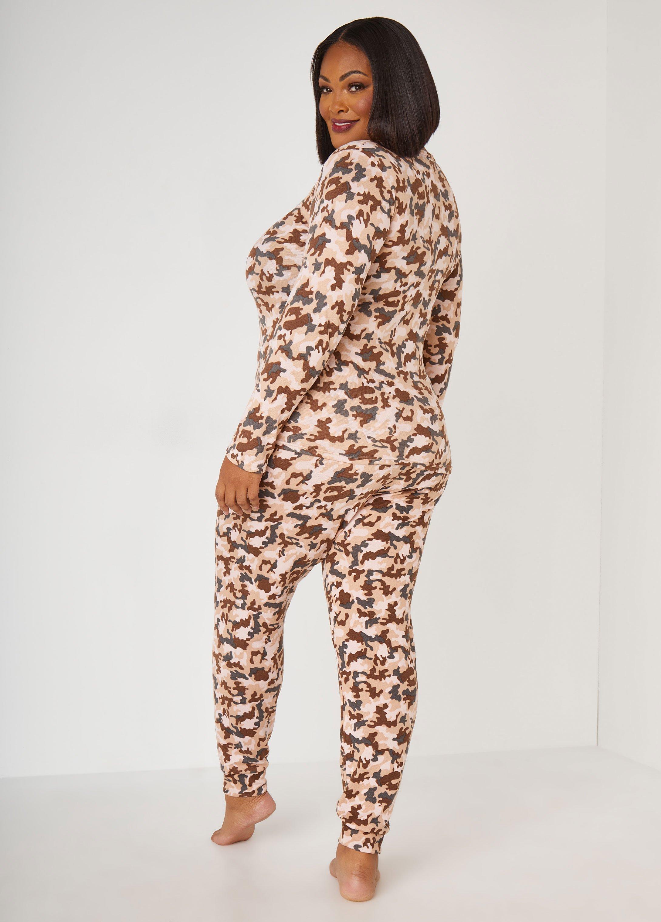 Joan Vass Camo Hacci Knit PJ Set Product Image