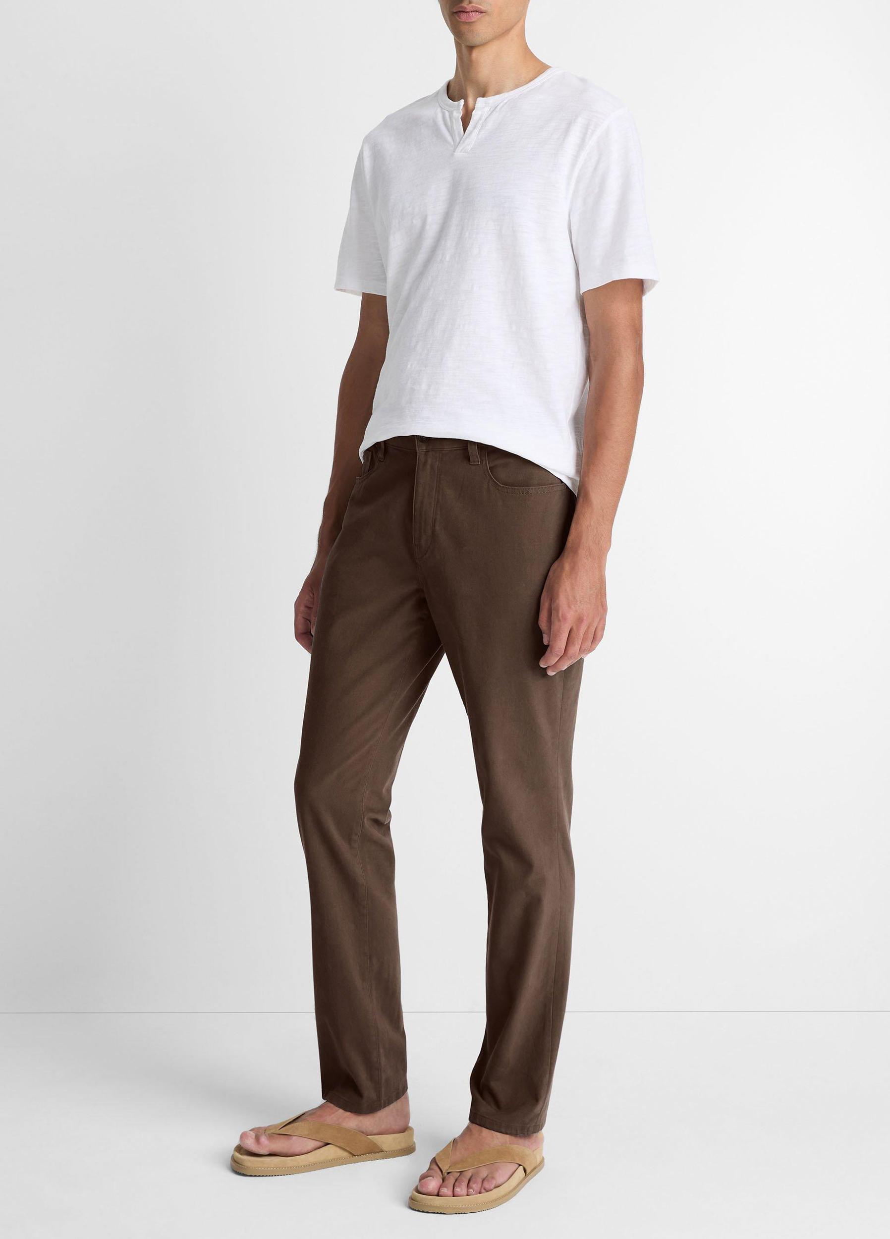 Dylan Slim 5-Pocket Peached Stretch-Cotton Pant Product Image