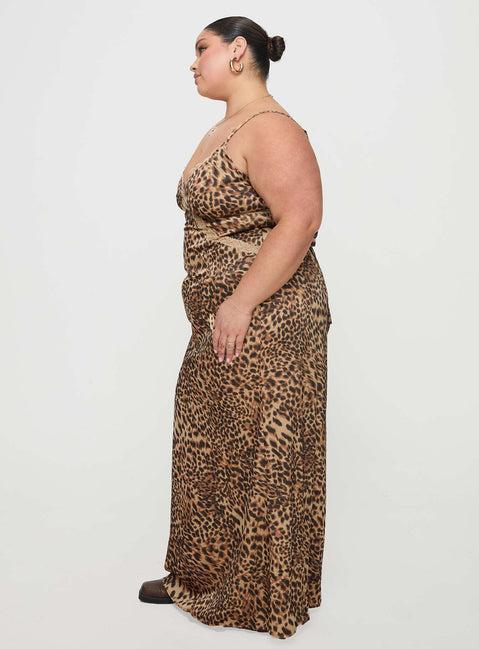 Sanctuary Maxi Dress Leopard Curve Product Image
