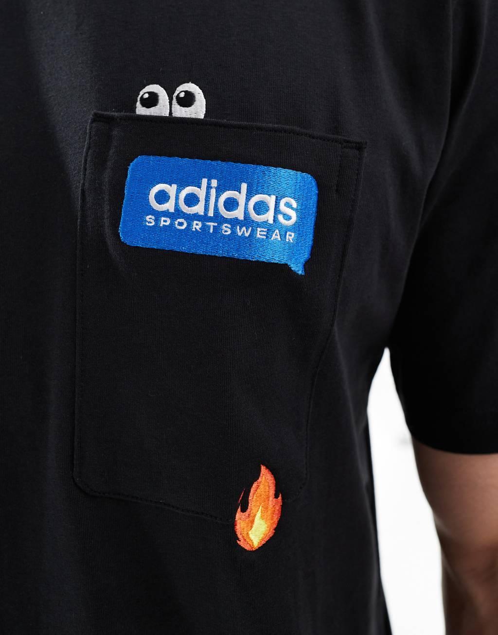 adidas sportswear graphic t-shirt in black Product Image