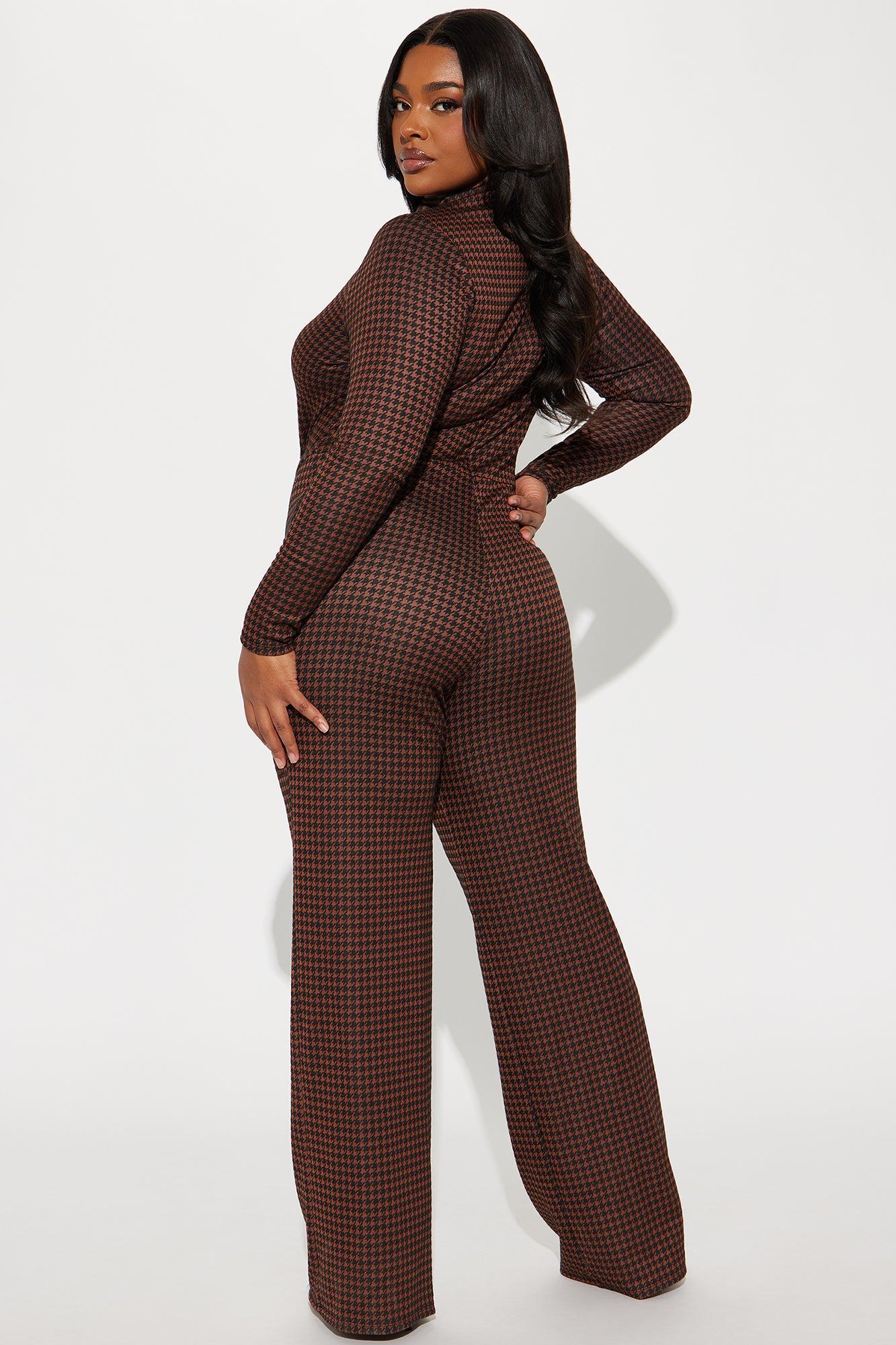 Pulling Up To Work Jumpsuit - Rust/combo Product Image