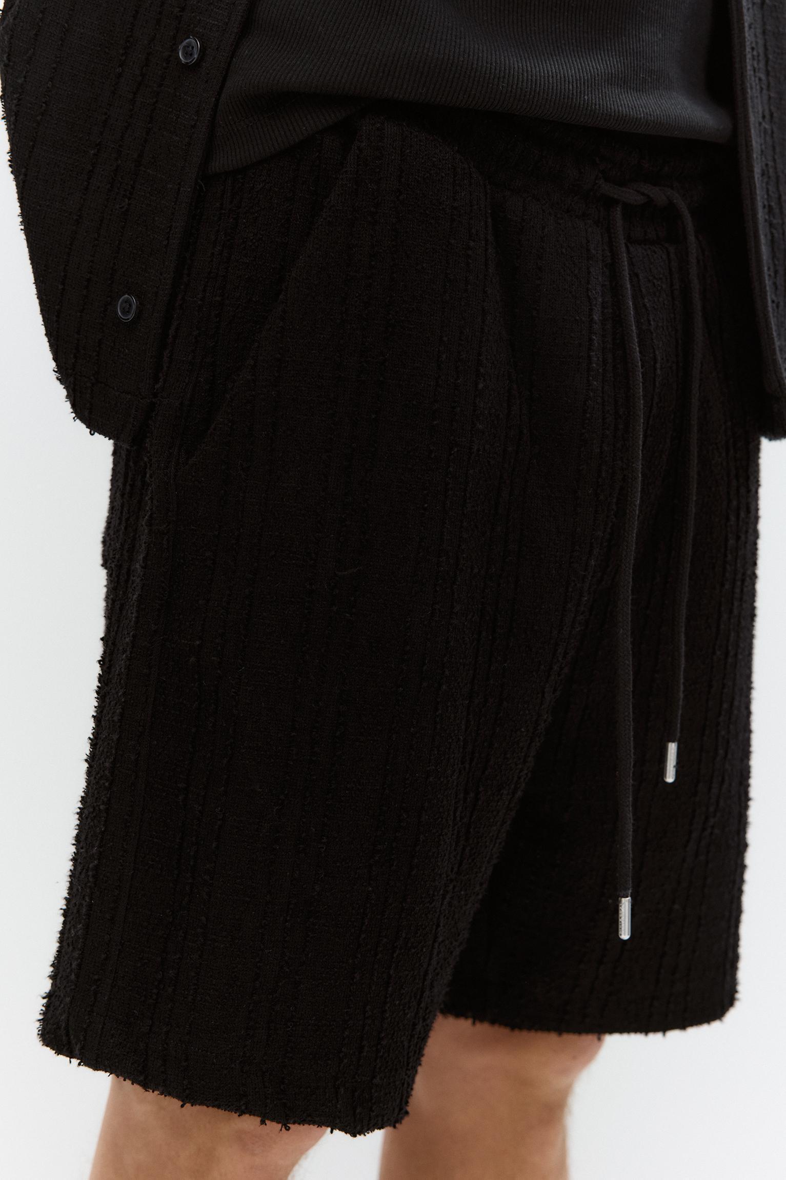 Waffle-knit Bermuda sweatpant shorts Product Image