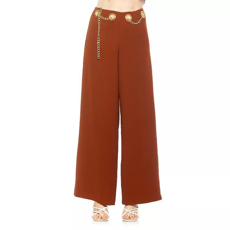 Womens ALEXIA ADMOR Cassie Wide Leg Mid Rise Pants Product Image