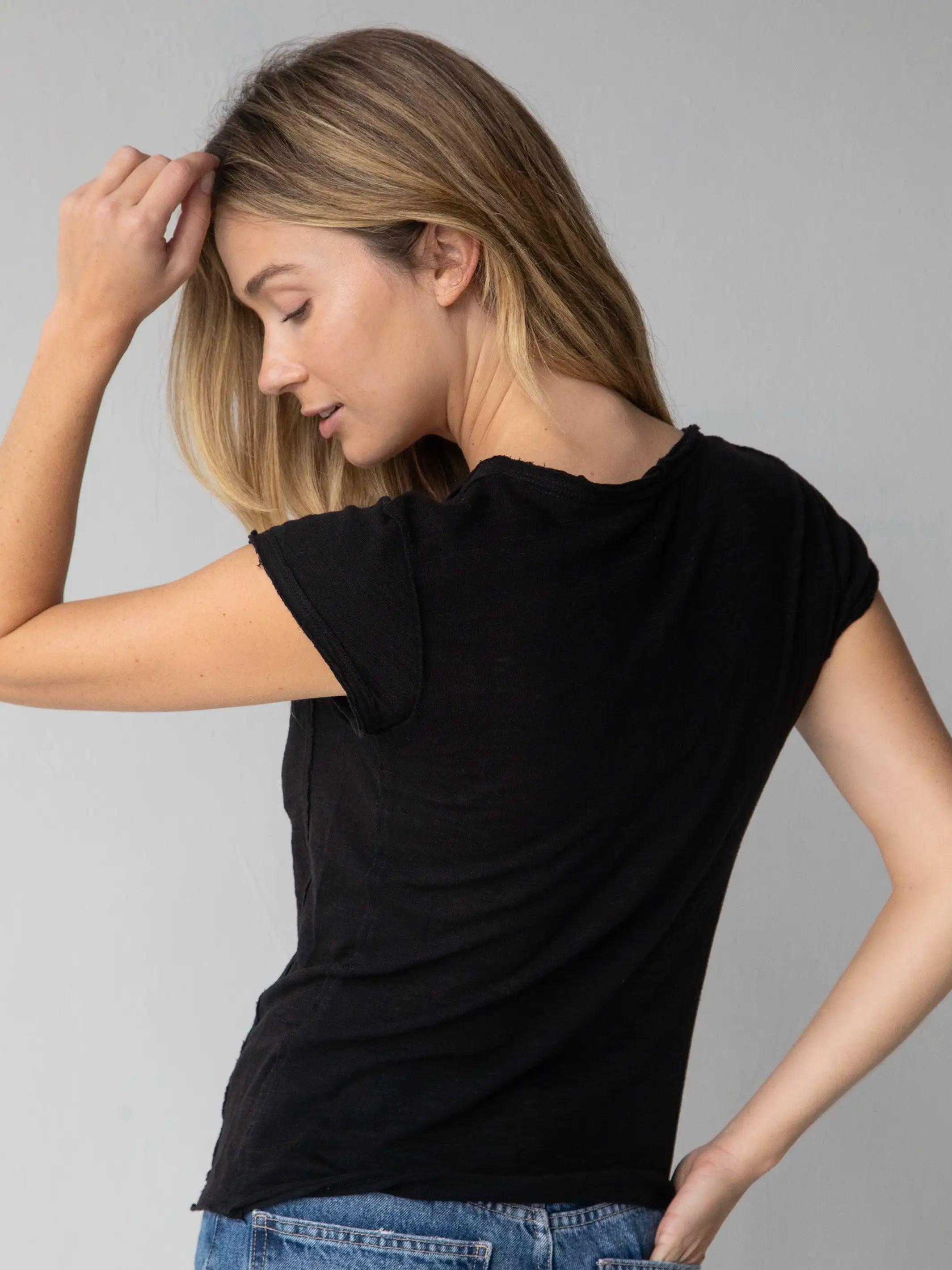 Molly Cotton Tee Shirt - Black Product Image