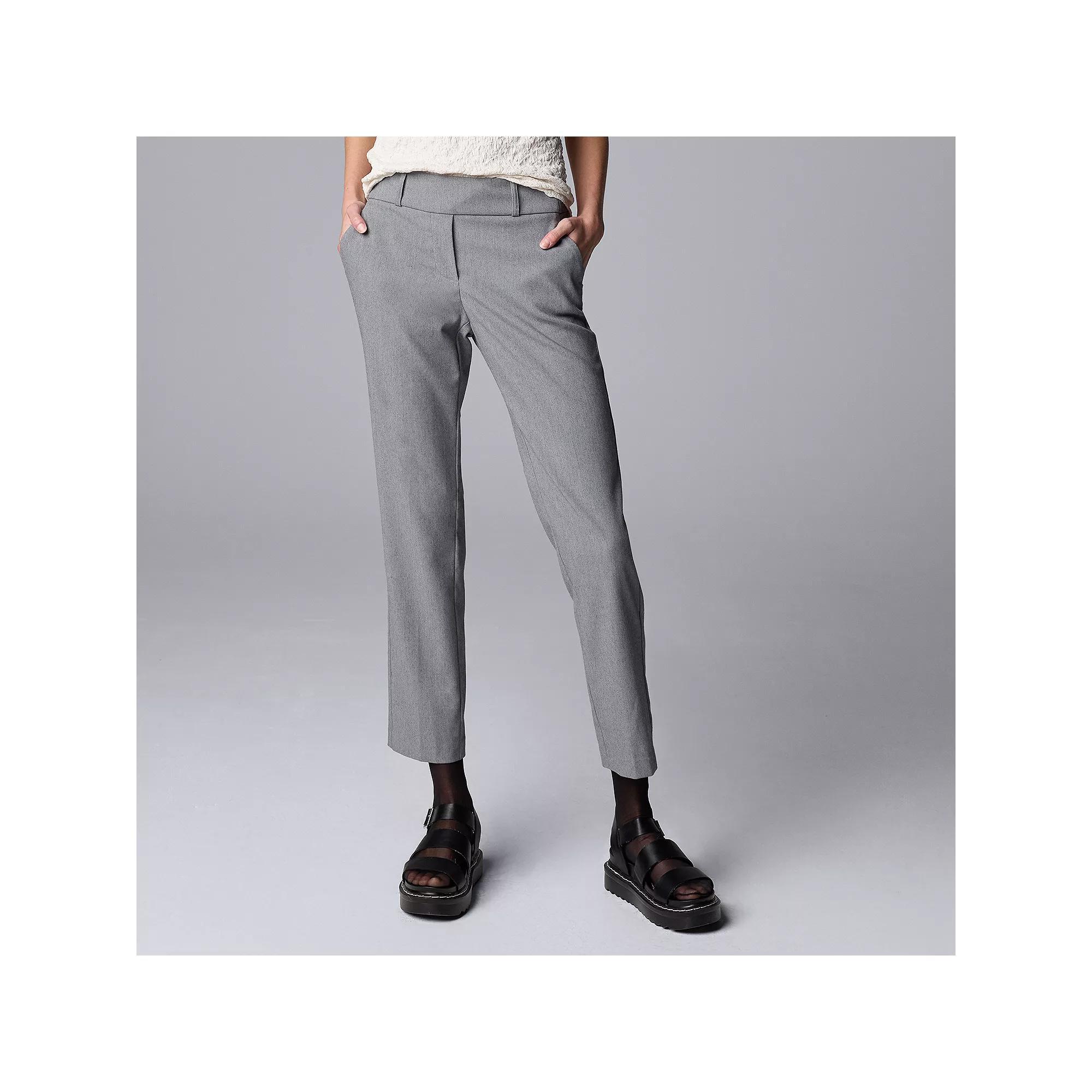 Women's Simply Vera Vera Wang Polished Twill Ankle Pants,  Product Image