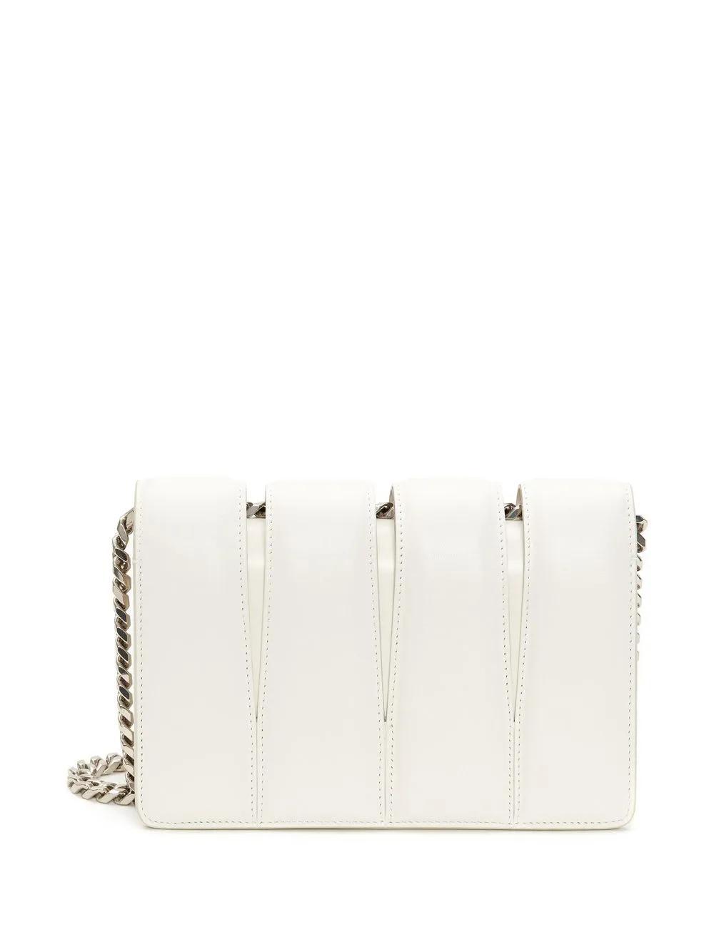 ALEXANDER MCQUEEN Slash Stud-detailing Chain-link Bag In White Product Image