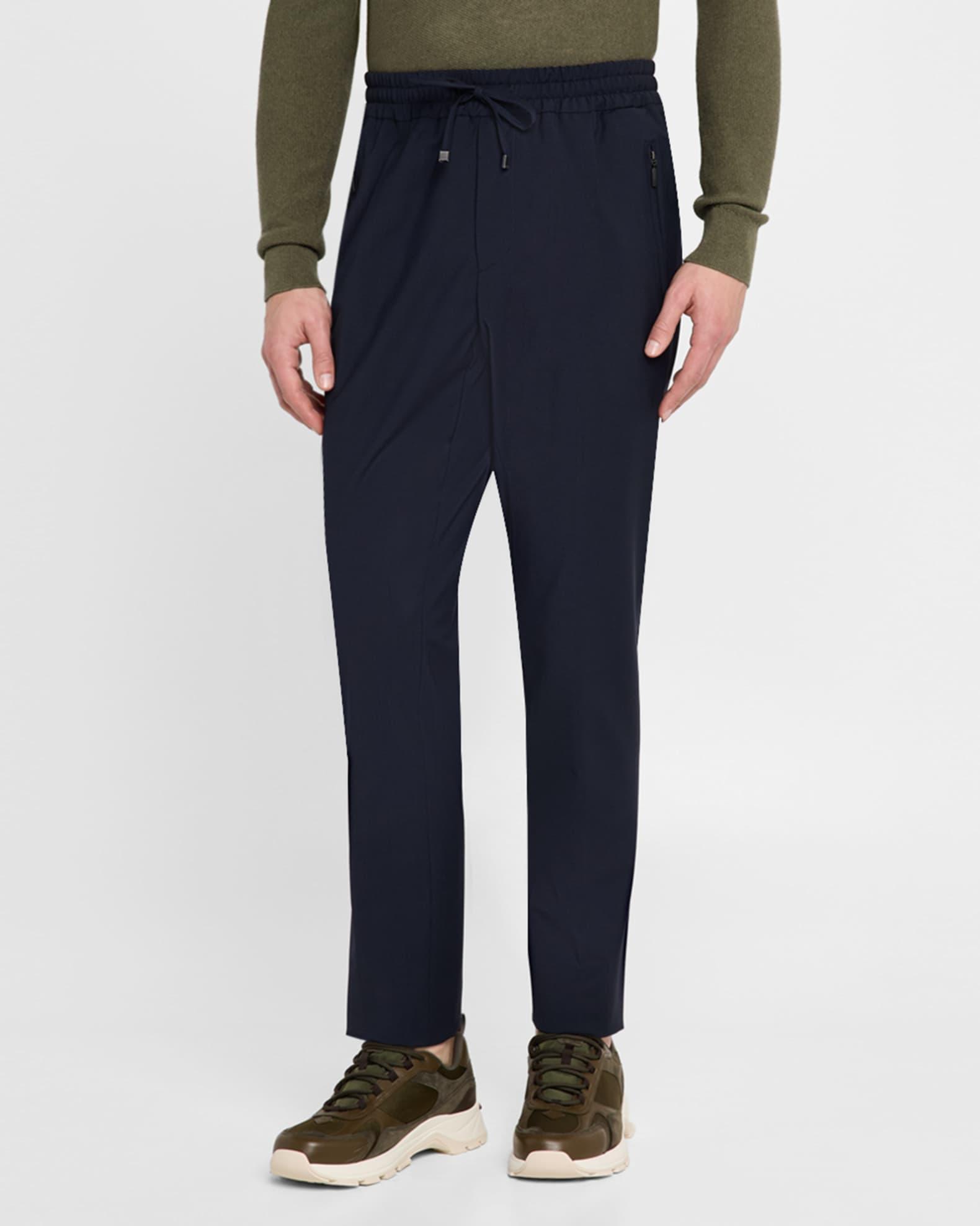 Men's Pleated Drawstring Pants Product Image