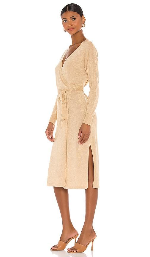 Lovers and Friends Azita Wrap Dress in Gold Product Image